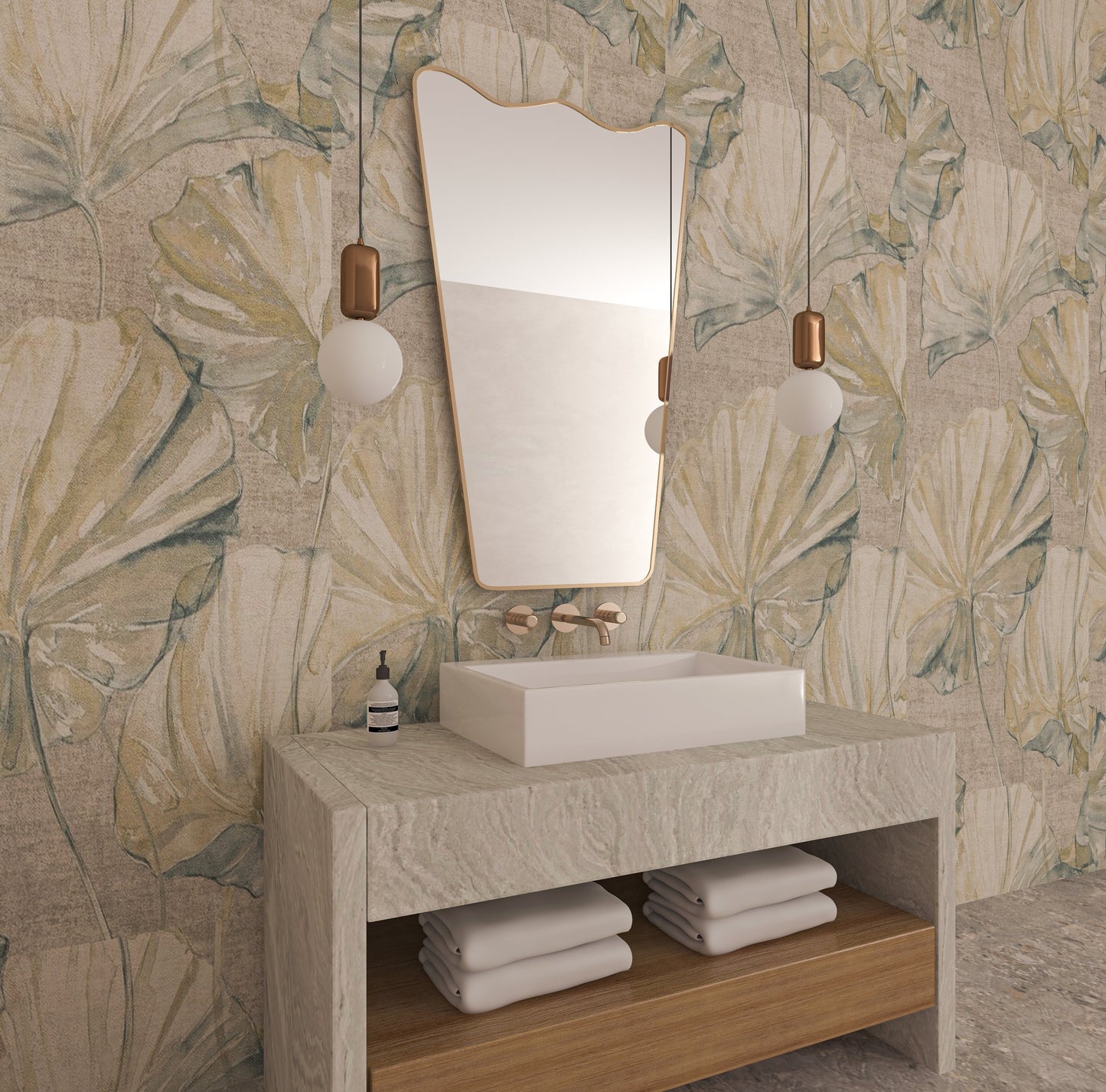 Wavy Irregular Mirror Asymmetrical Mirror Home Decor