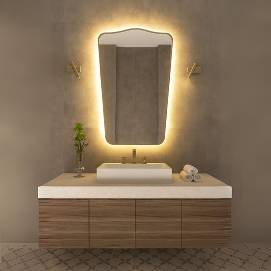 Fiore Irregular Italian Mirror
