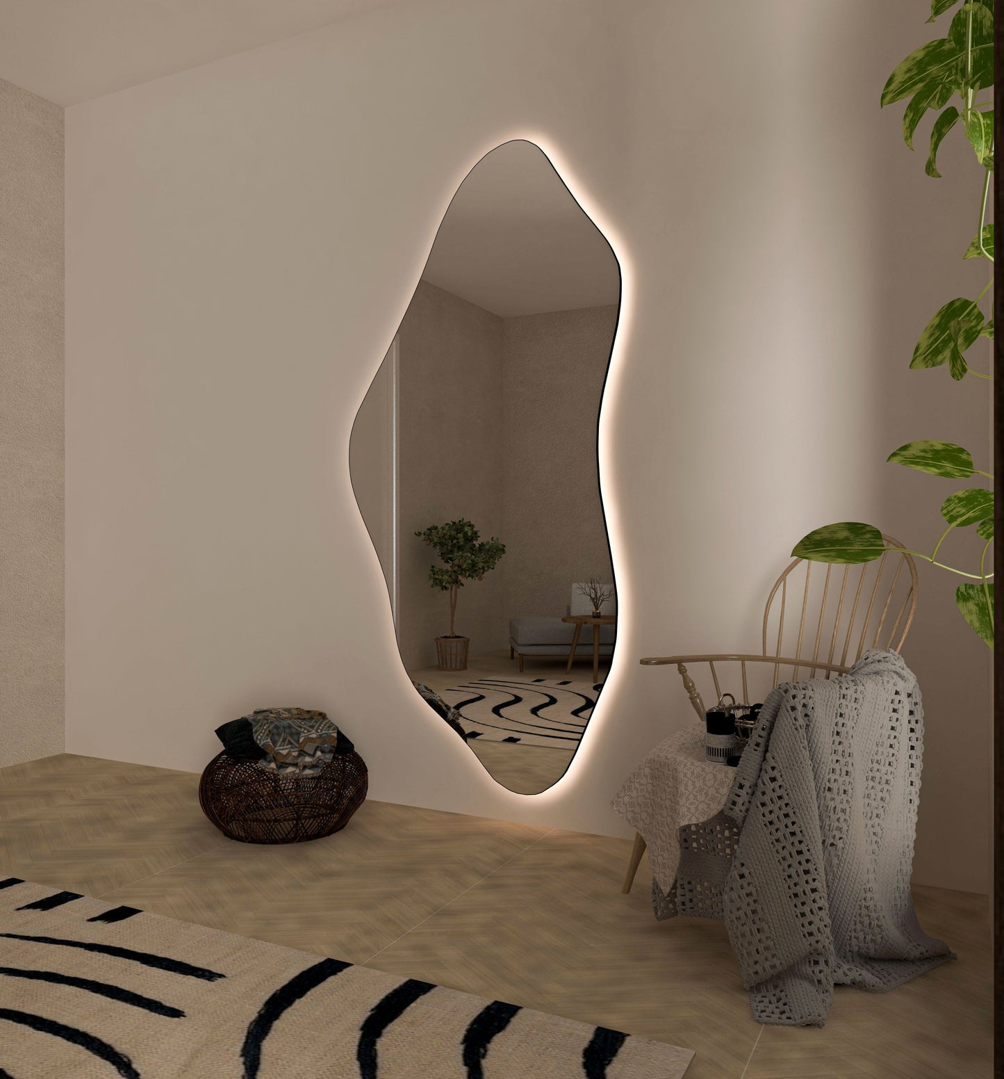 Bilbao Bathroom Mirror - Asymmetrical Irregular Wall Mirror