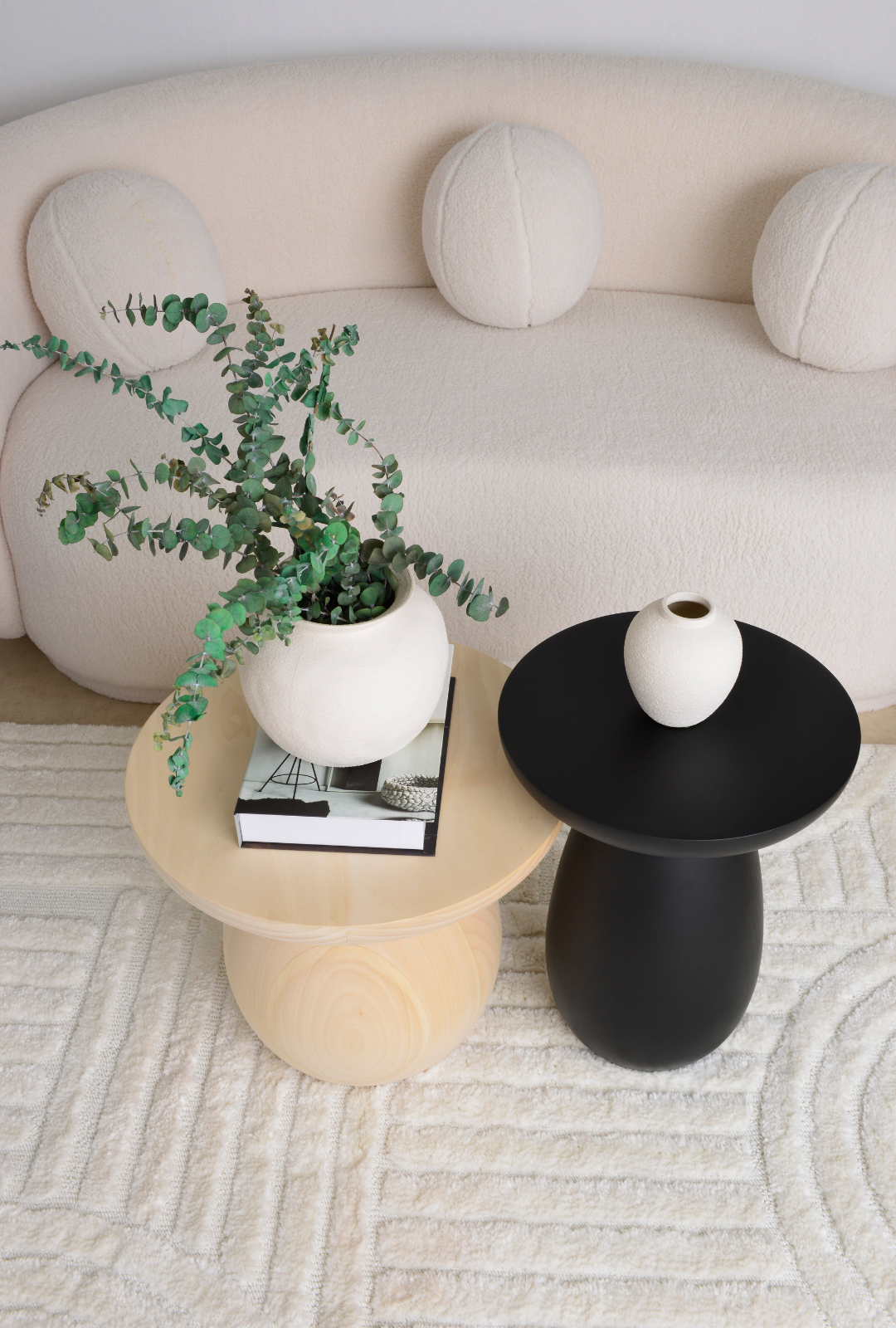 Set of 2 Sculptural Side Tables