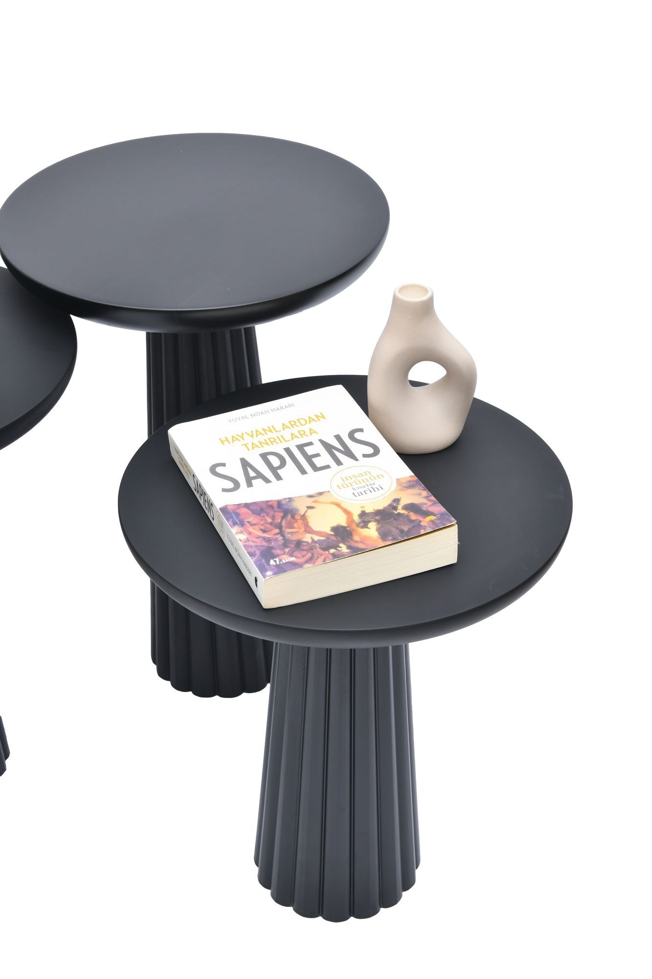 Banana Side Table, Black End Table