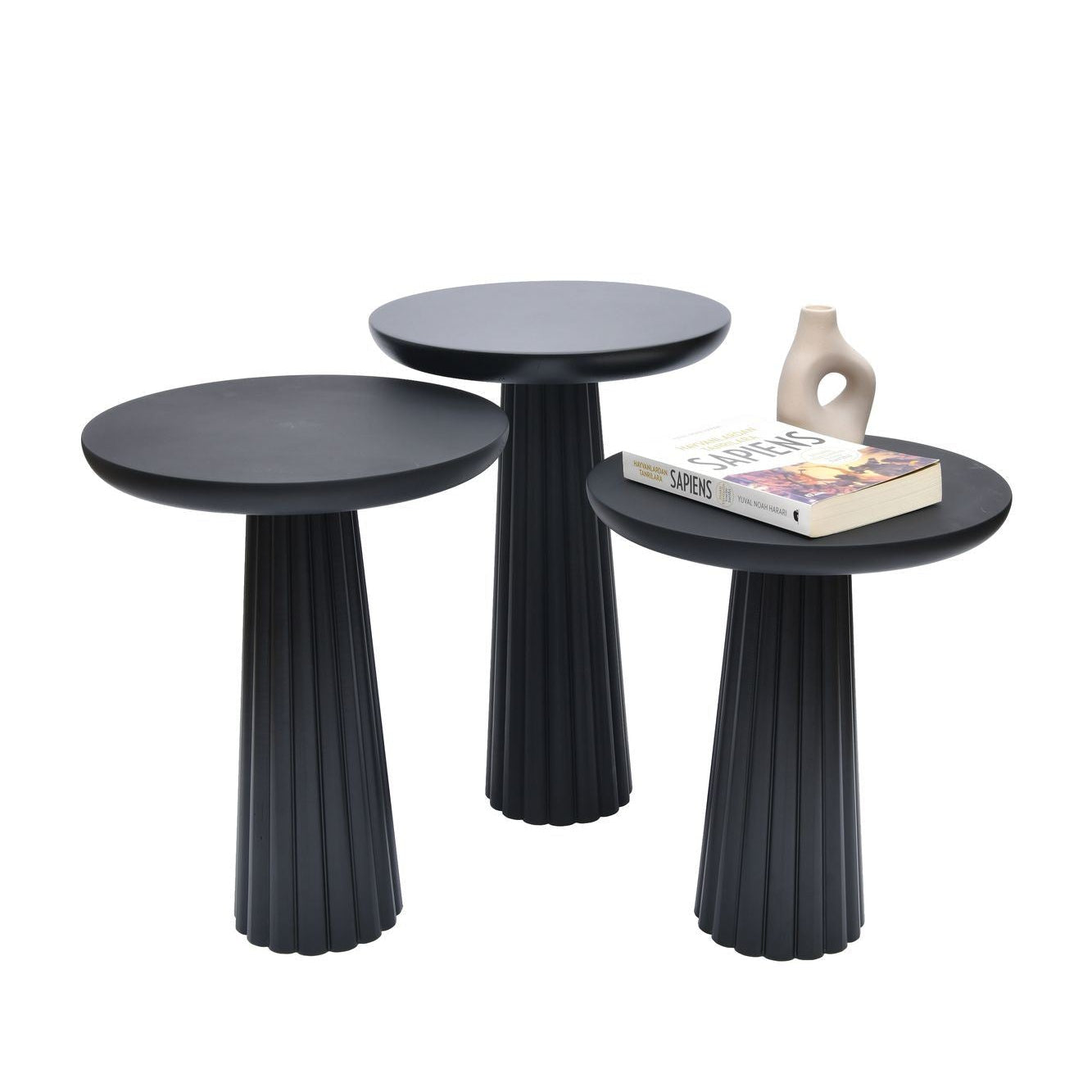 Banana Side Table, Black End Table