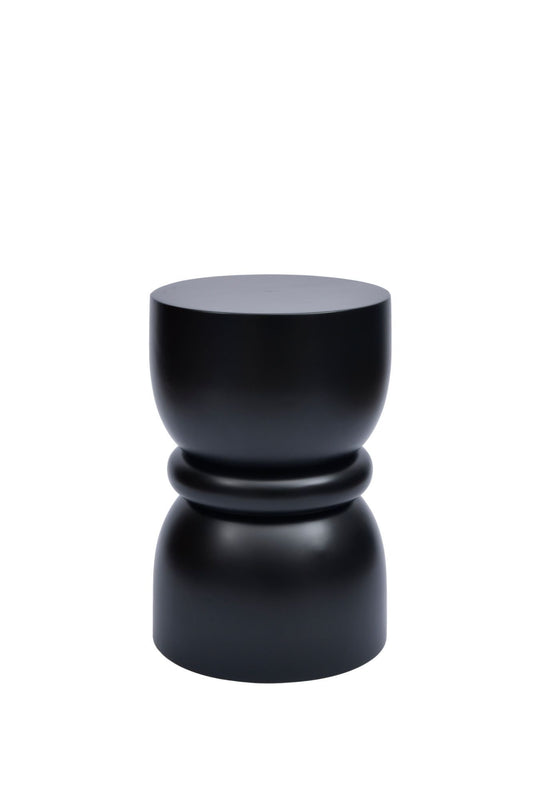 Natural Wood Ottoman Side Table
