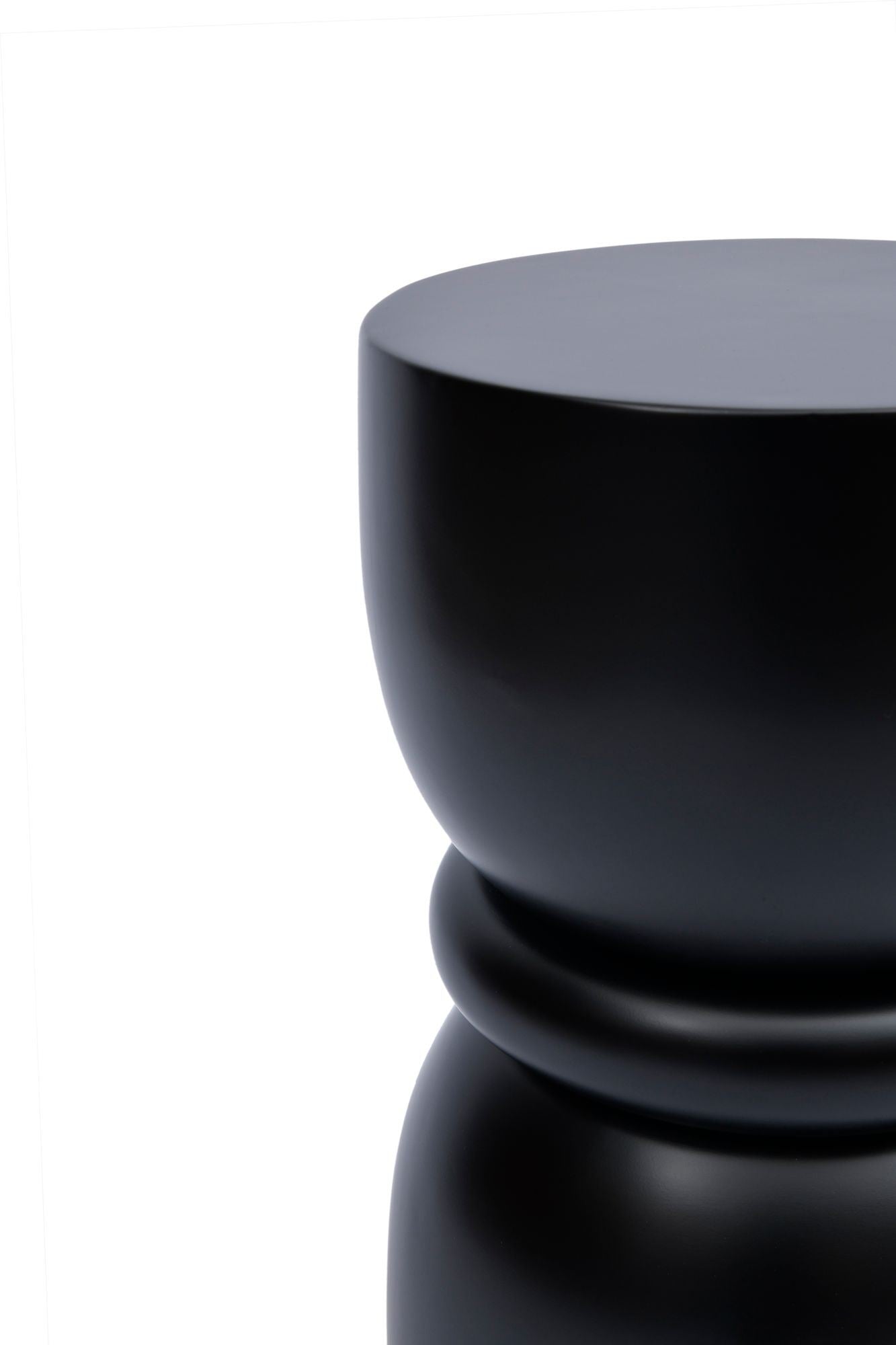 Natural Wood Ottoman Side Table