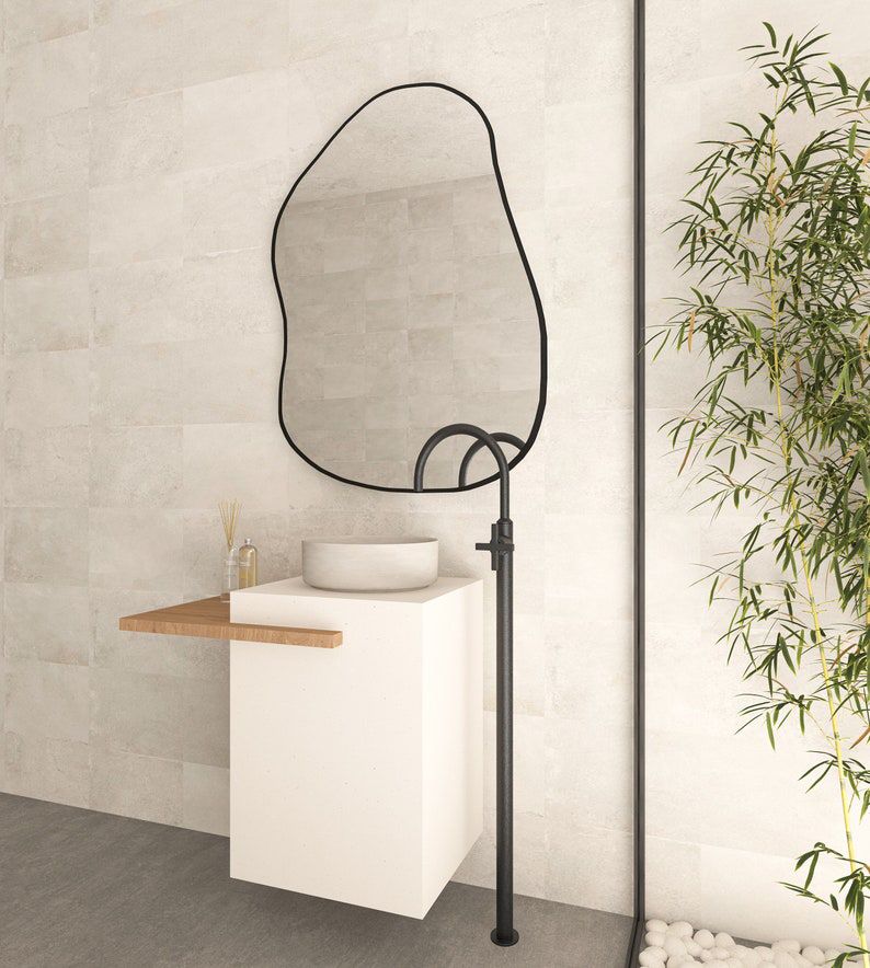 Sienna Asymmetrical Mirror - Handmade Irregular Wall Mirror with LED