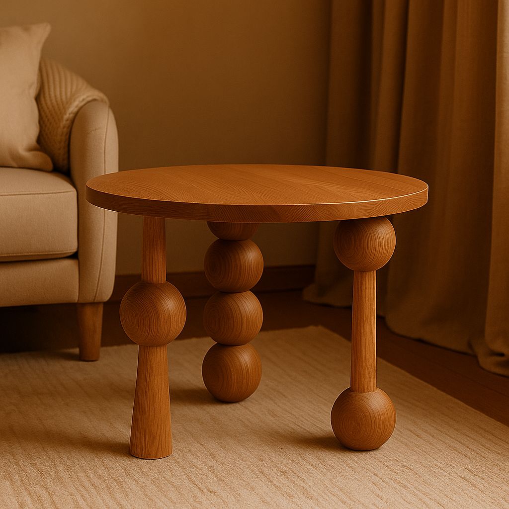Fledermaus Inspired Minimal Walnut Coffee Table