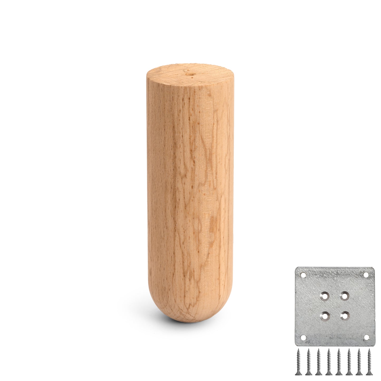 Cylinder wooden furniture leg, Sofa,Cabinet, Bed Wooden Leg - Set of 4