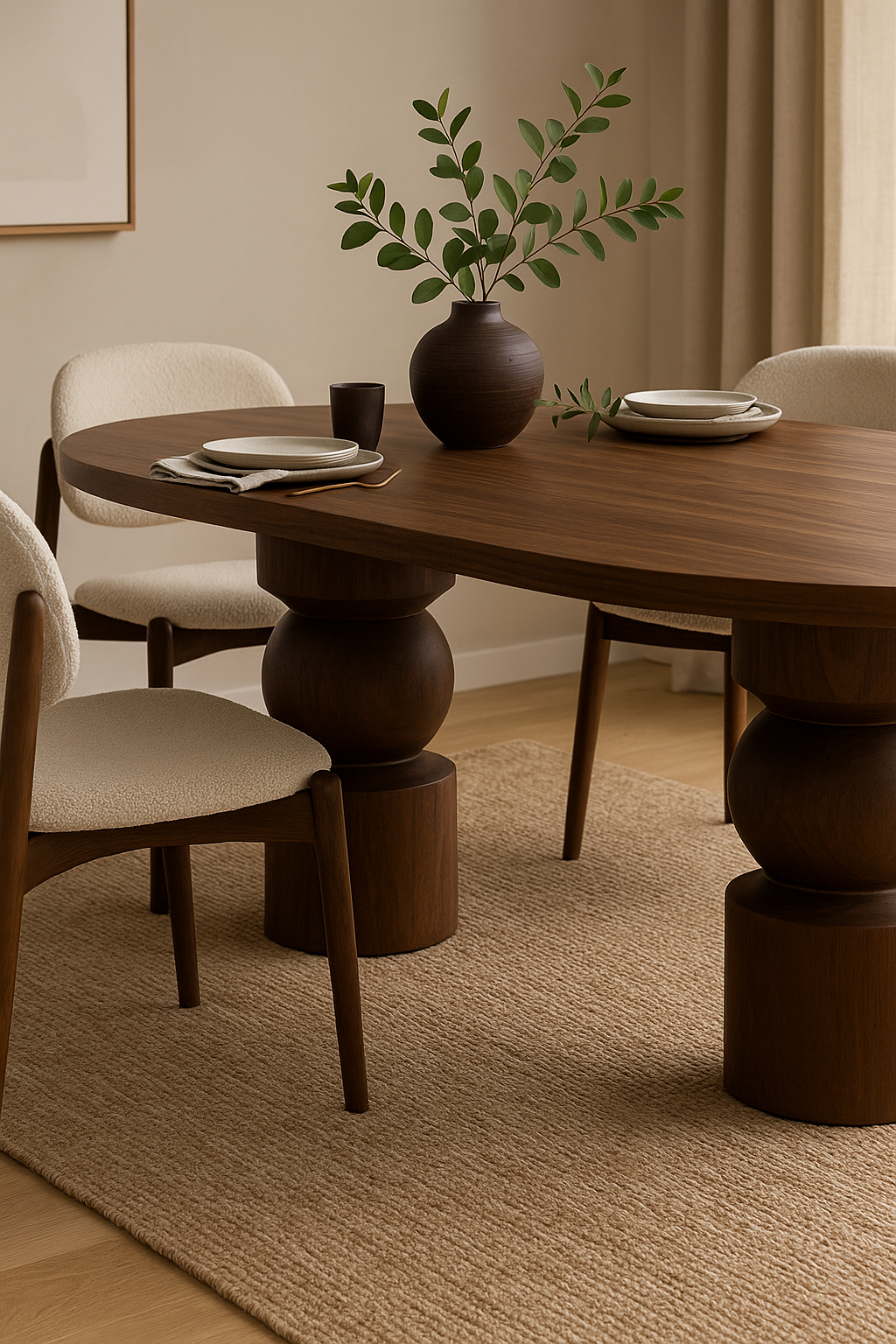 Orb Dining Table, Walnut
