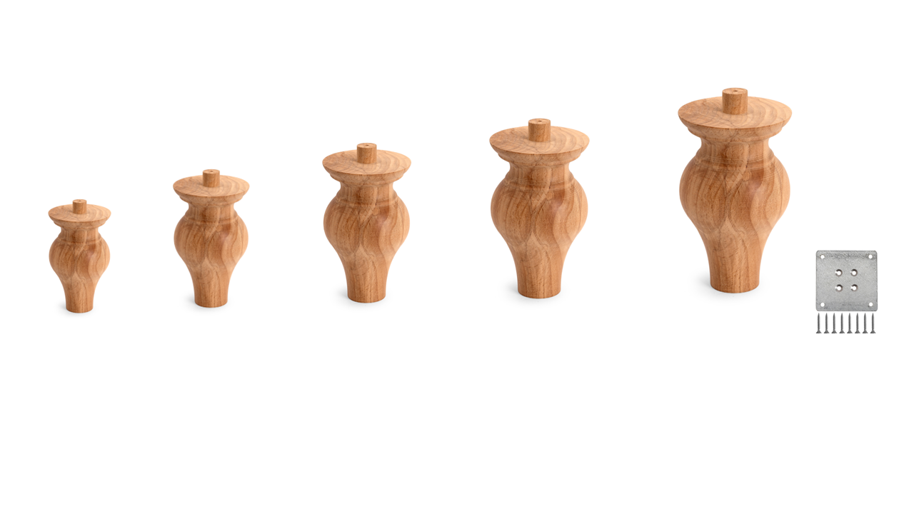 Rustic wooden furniture leg, Sofa,Cabinet, Bed Wooden Leg - Set of 4