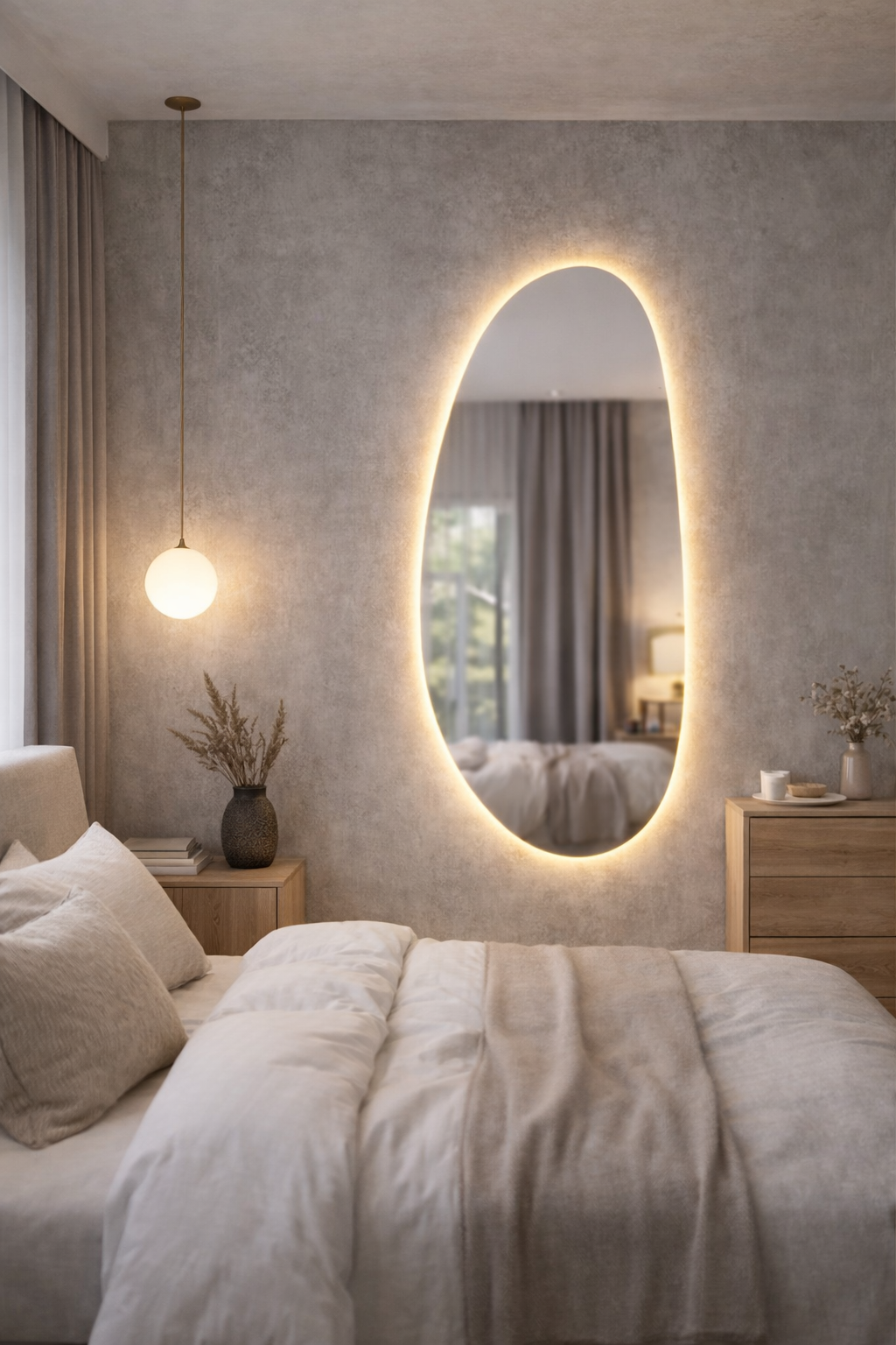 Cave Light Irregular Mirror - Organic Asymmetrical Wall Mirror | Alpken