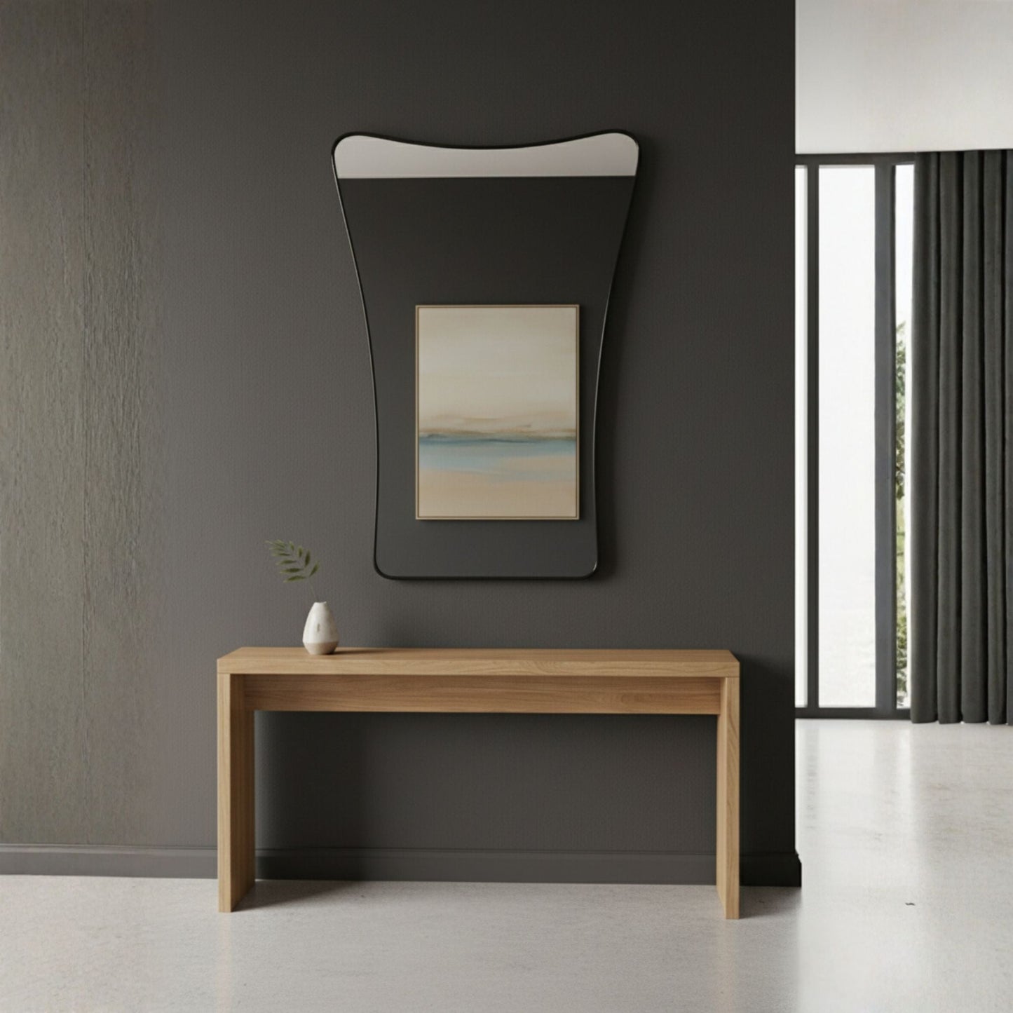 Iskele Asymmetrical Decor Mirror - Handmade Irregular Wall Mirror | Alpken