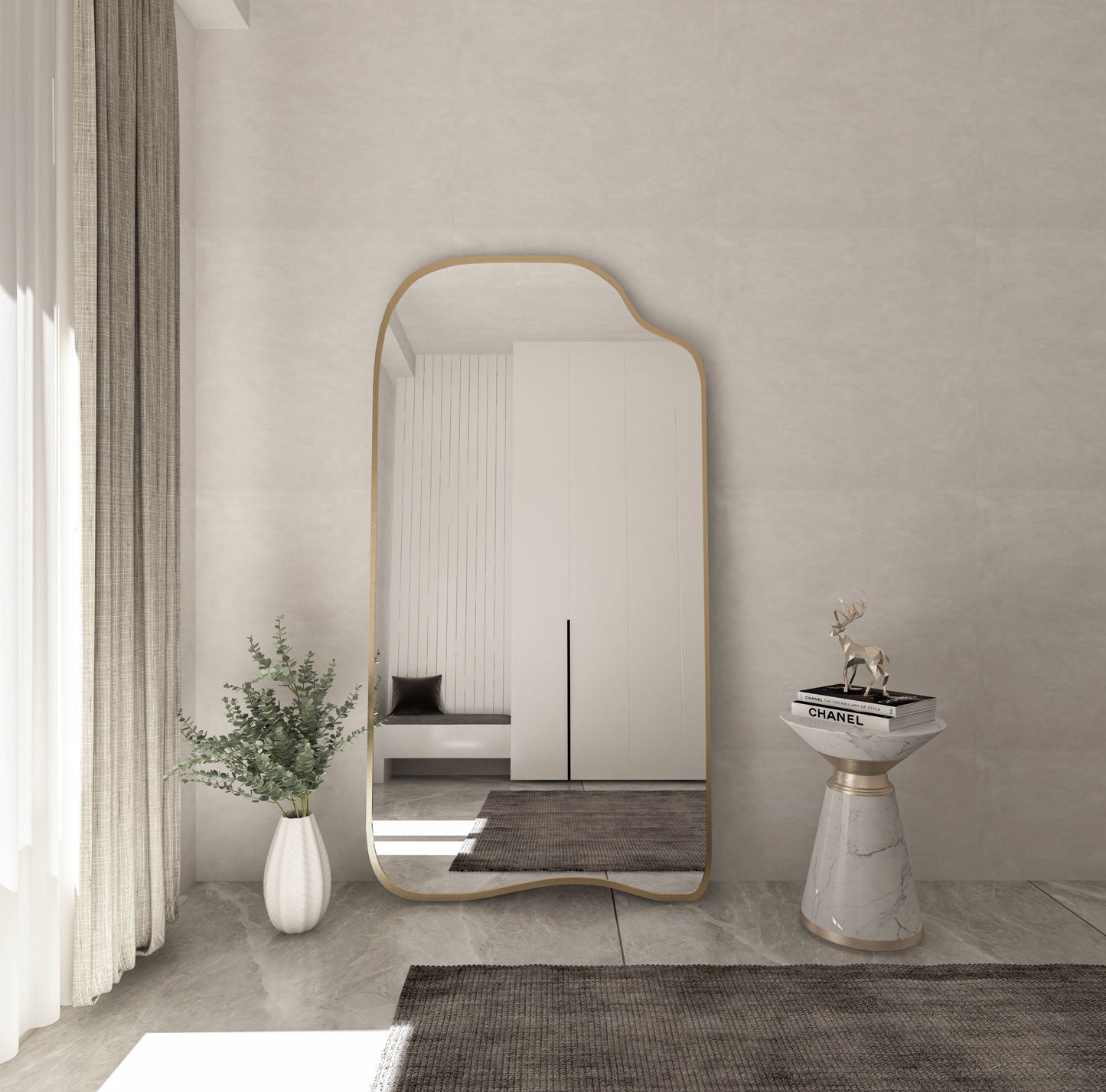 Asymmetrical Full Length Mirror Tall Body Mirror