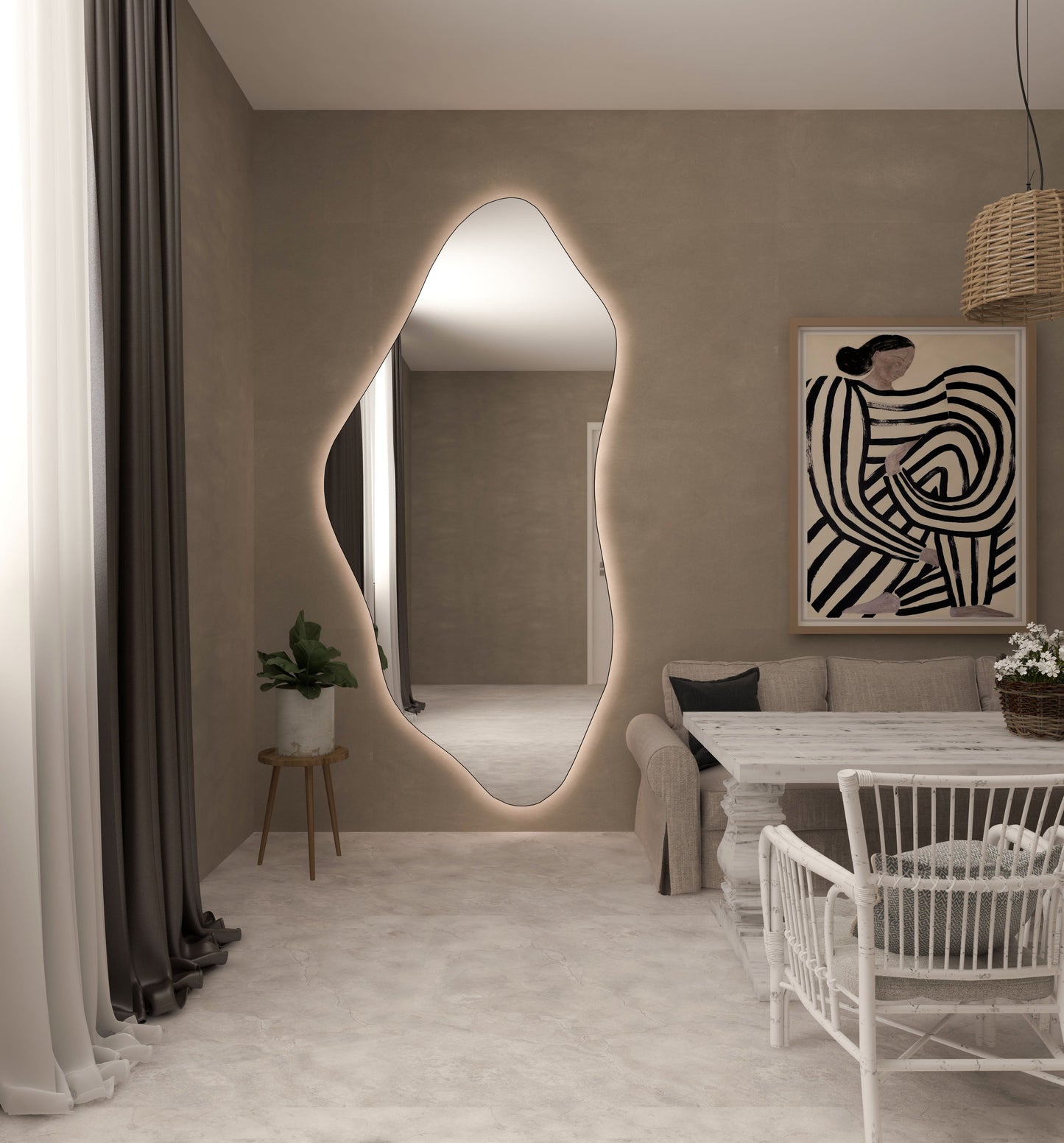 Bilbao Bathroom Mirror - Asymmetrical Irregular Wall Mirror