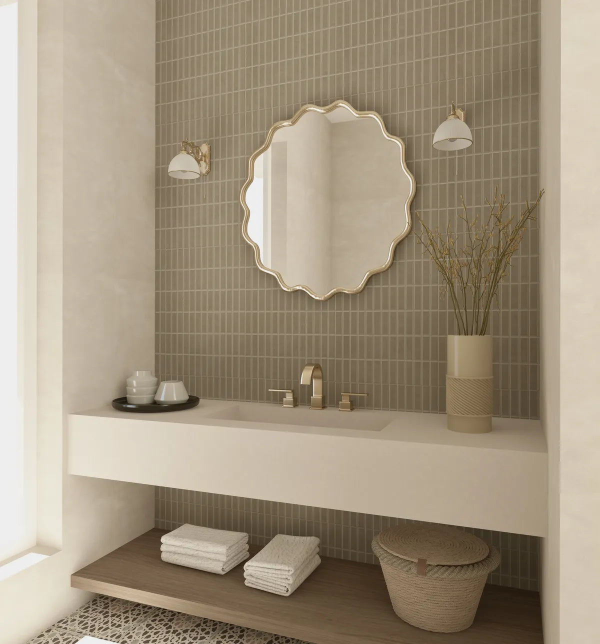 Orlando American Style Irregular Mirror - Unique Wall Mirror | Alpken