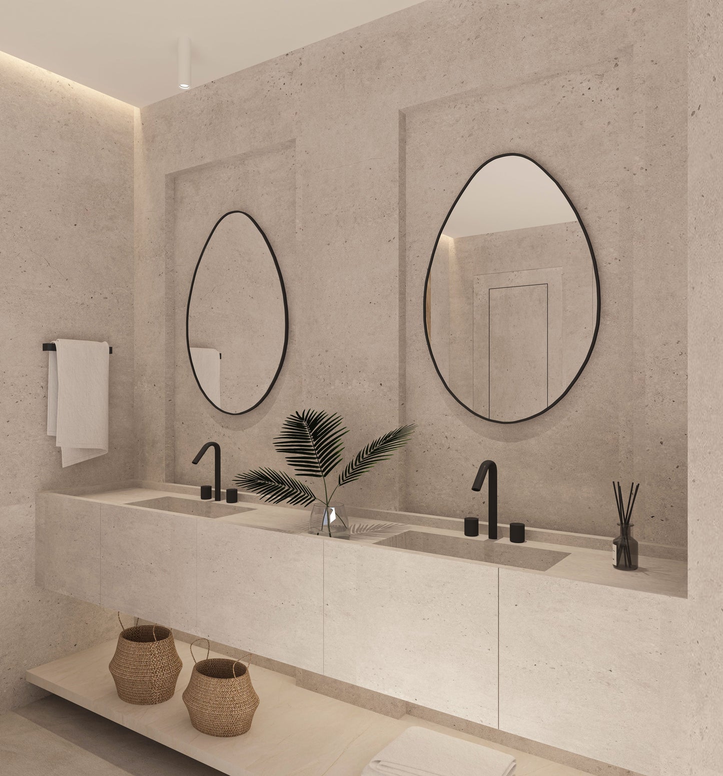 Jupiter Irregular Mirror Asymmetrical Design Led Mirror