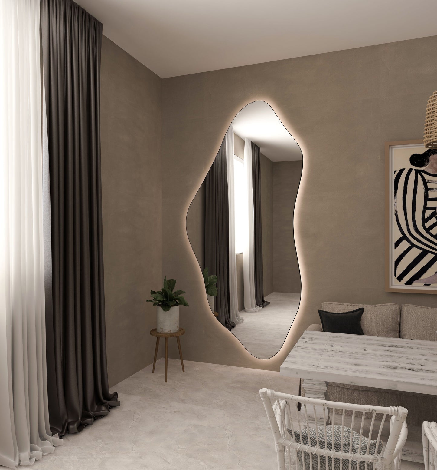 Bilbao Bathroom Mirror - Asymmetrical Irregular Wall Mirror