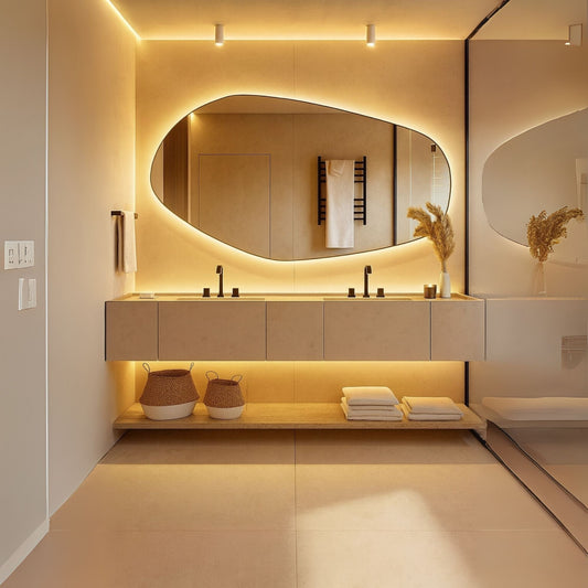 Biga Asymmetrical Mirror Irregular Bathroom Wall Mirror