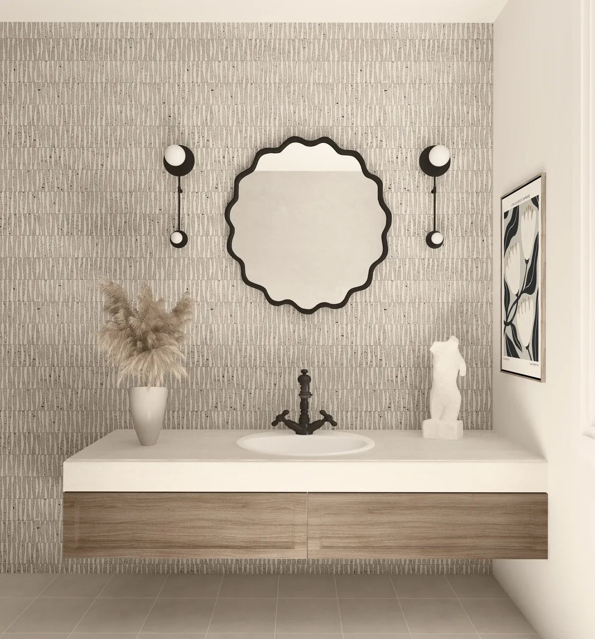 Orlando American Style Irregular Mirror - Unique Wall Mirror | Alpken