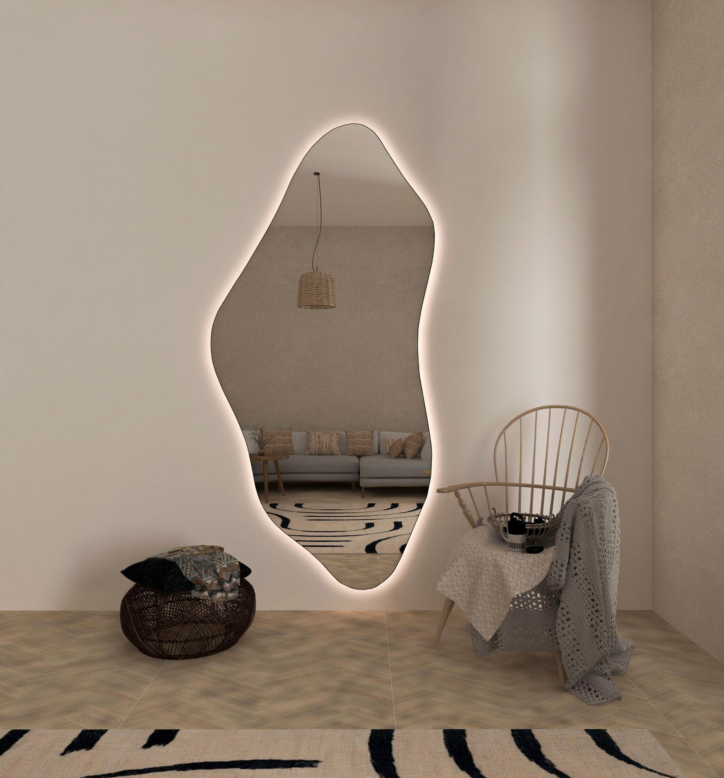 Bilbao Bathroom Mirror - Asymmetrical Irregular Wall Mirror
