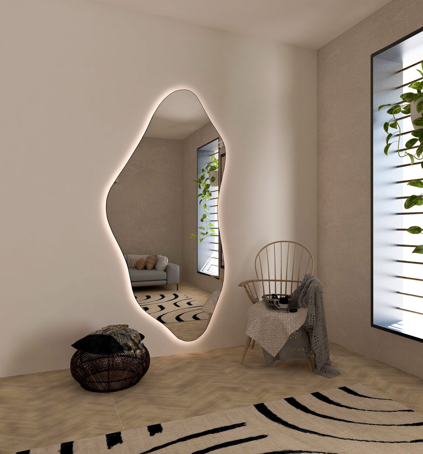 Bilbao Bathroom Mirror - Asymmetrical Irregular Wall Mirror