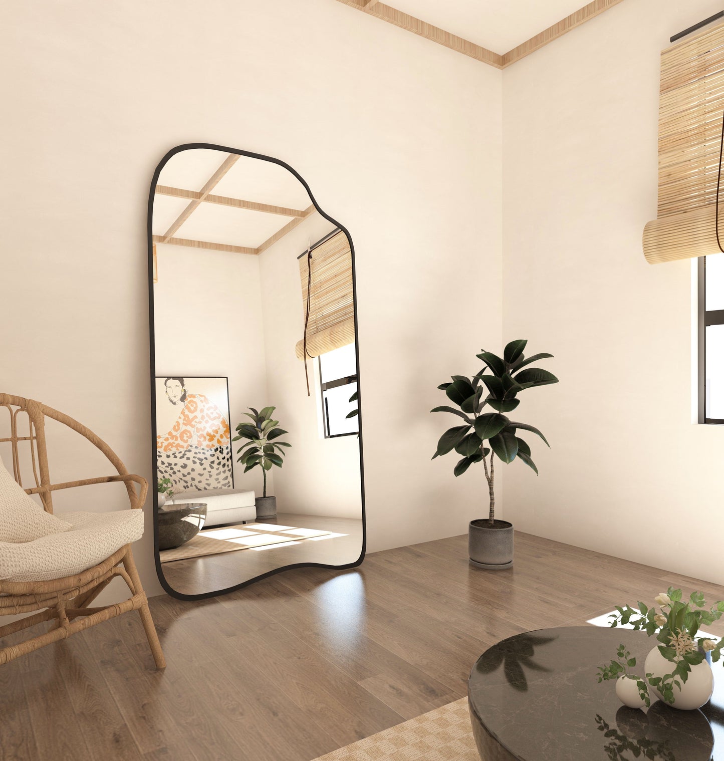 Asymmetrical Full Length Mirror Tall Body Mirror