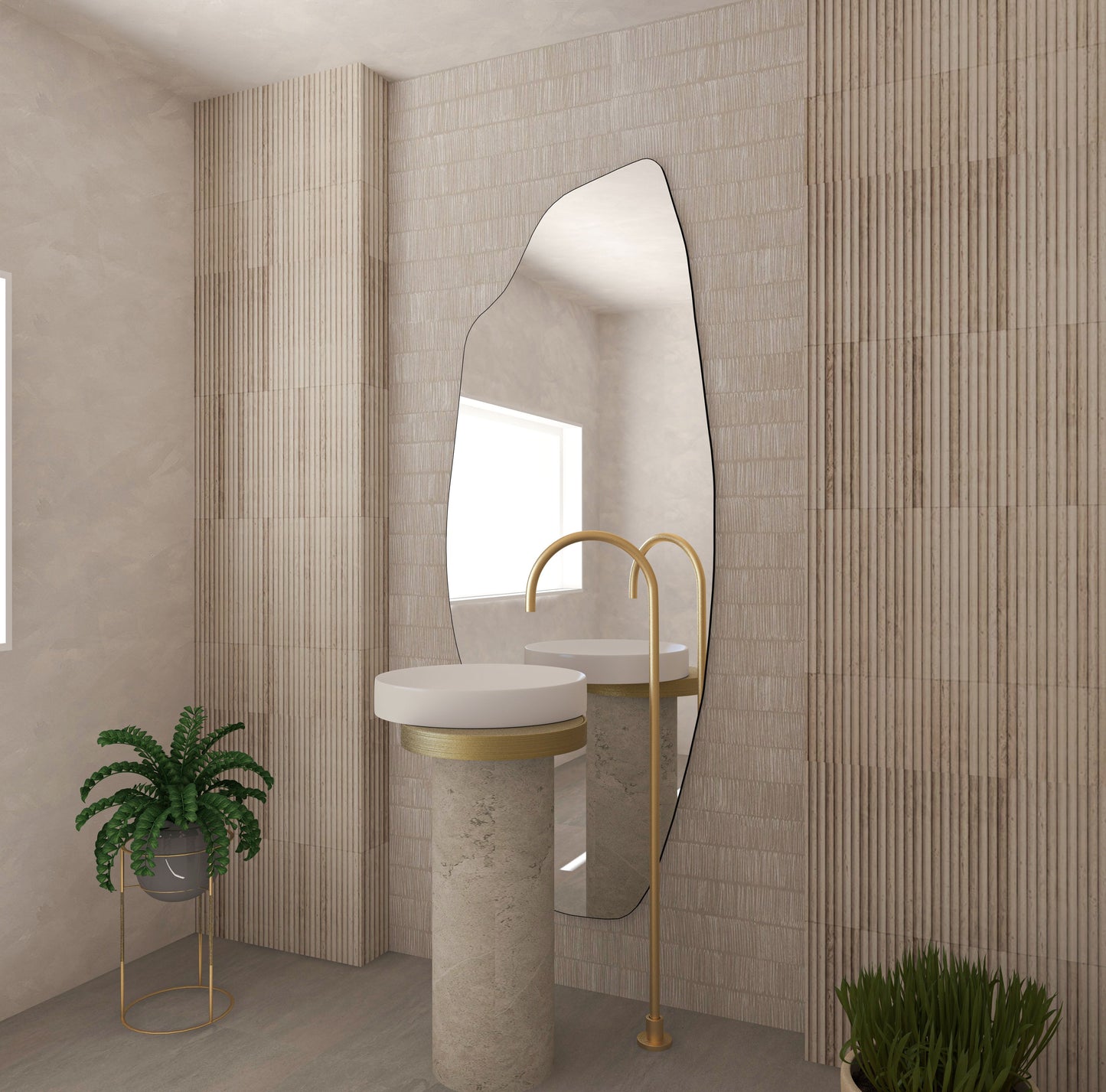 Dragos Asymmetrical Mirror - Unique Irregular Wall Mirror