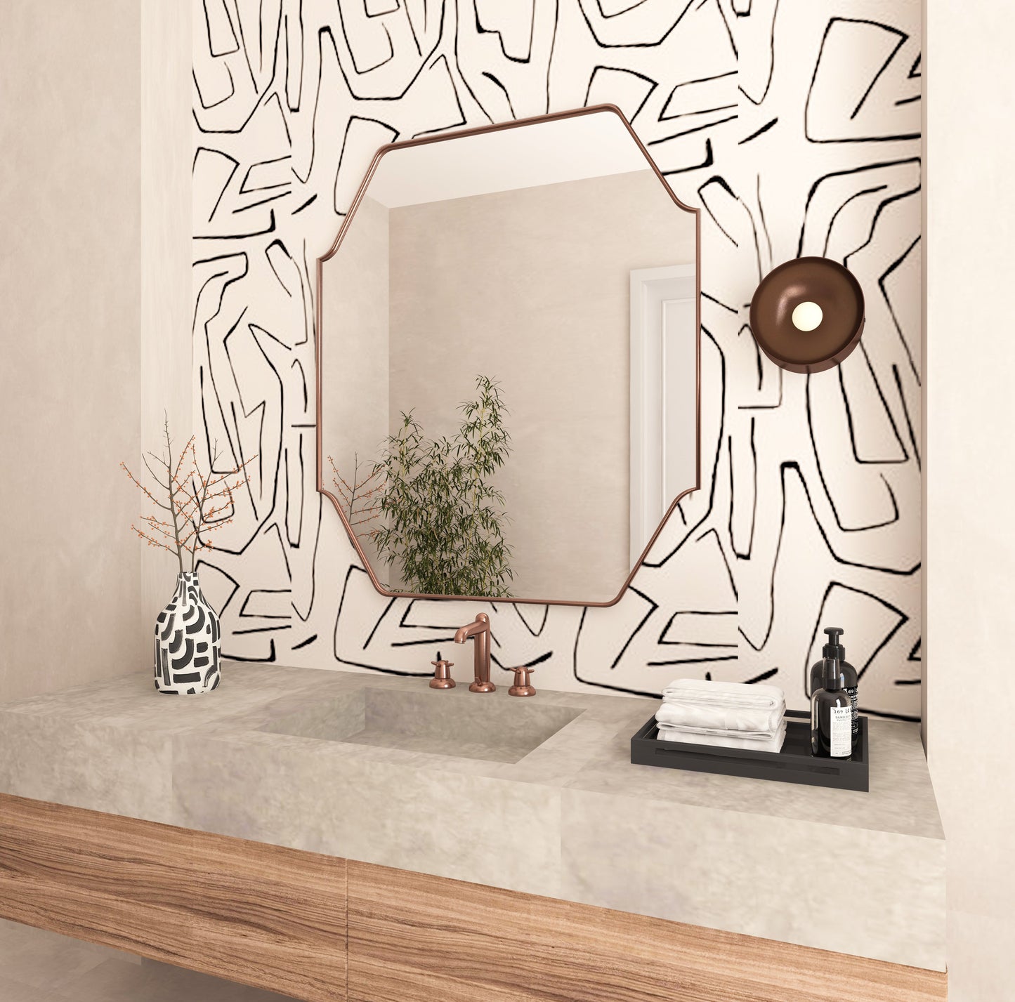 Architectural Unique Mirror Asymmetrical Wall Mirror