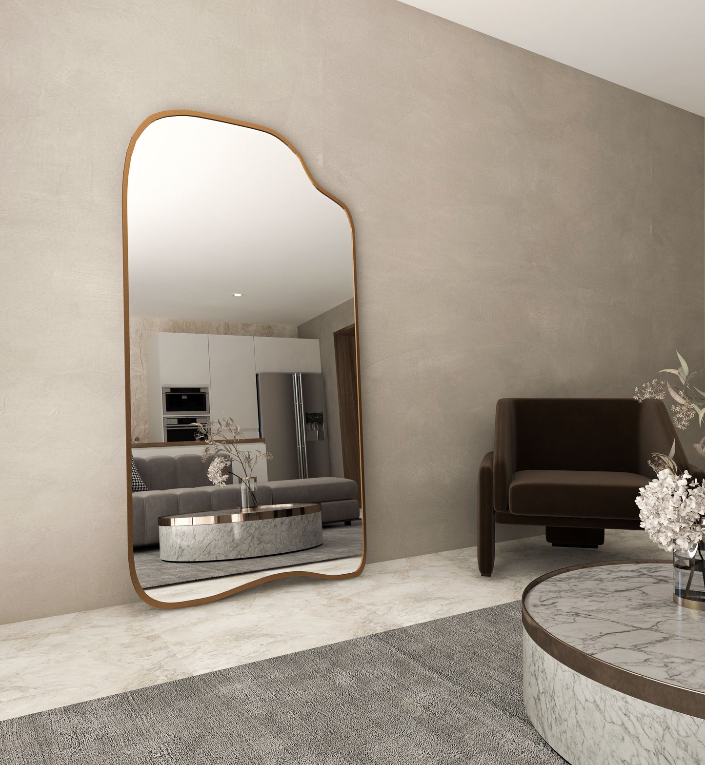 Asymmetrical Full Length Mirror Tall Body Mirror