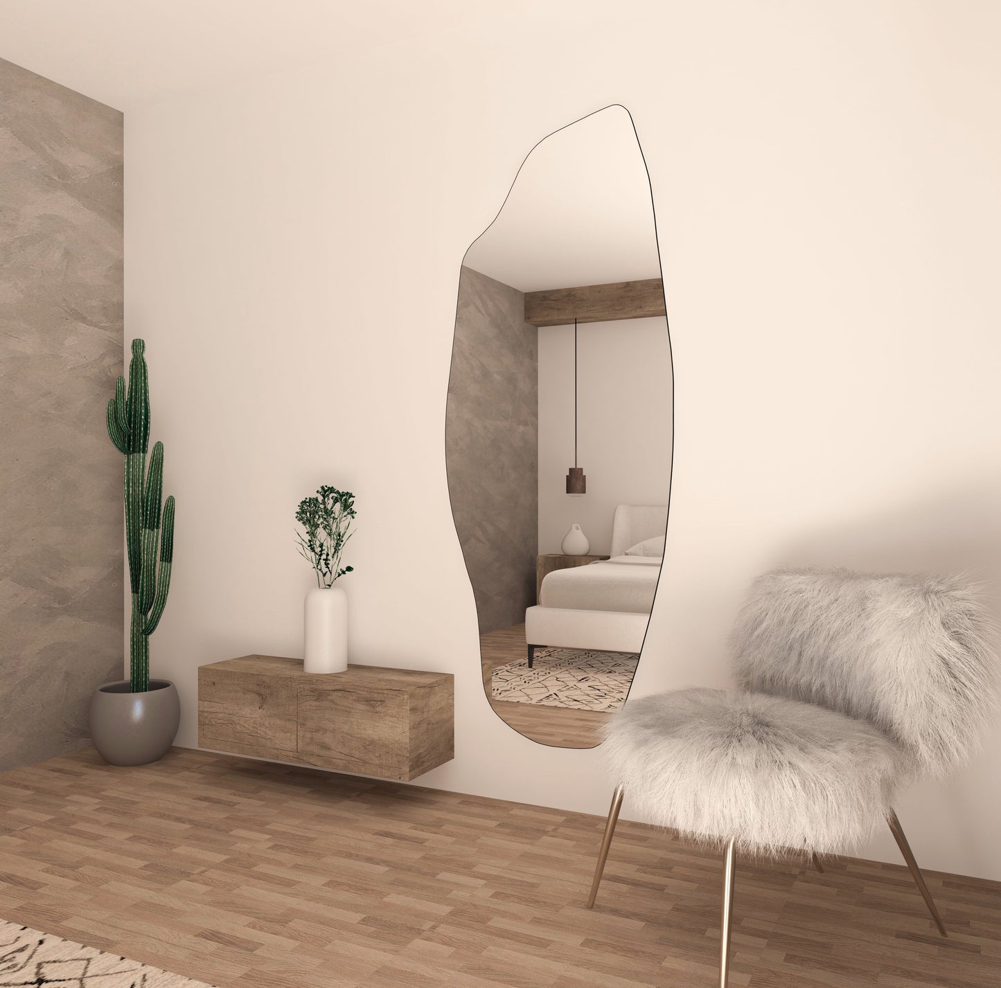 Dragos Asymmetrical Mirror - Unique Irregular Wall Mirror