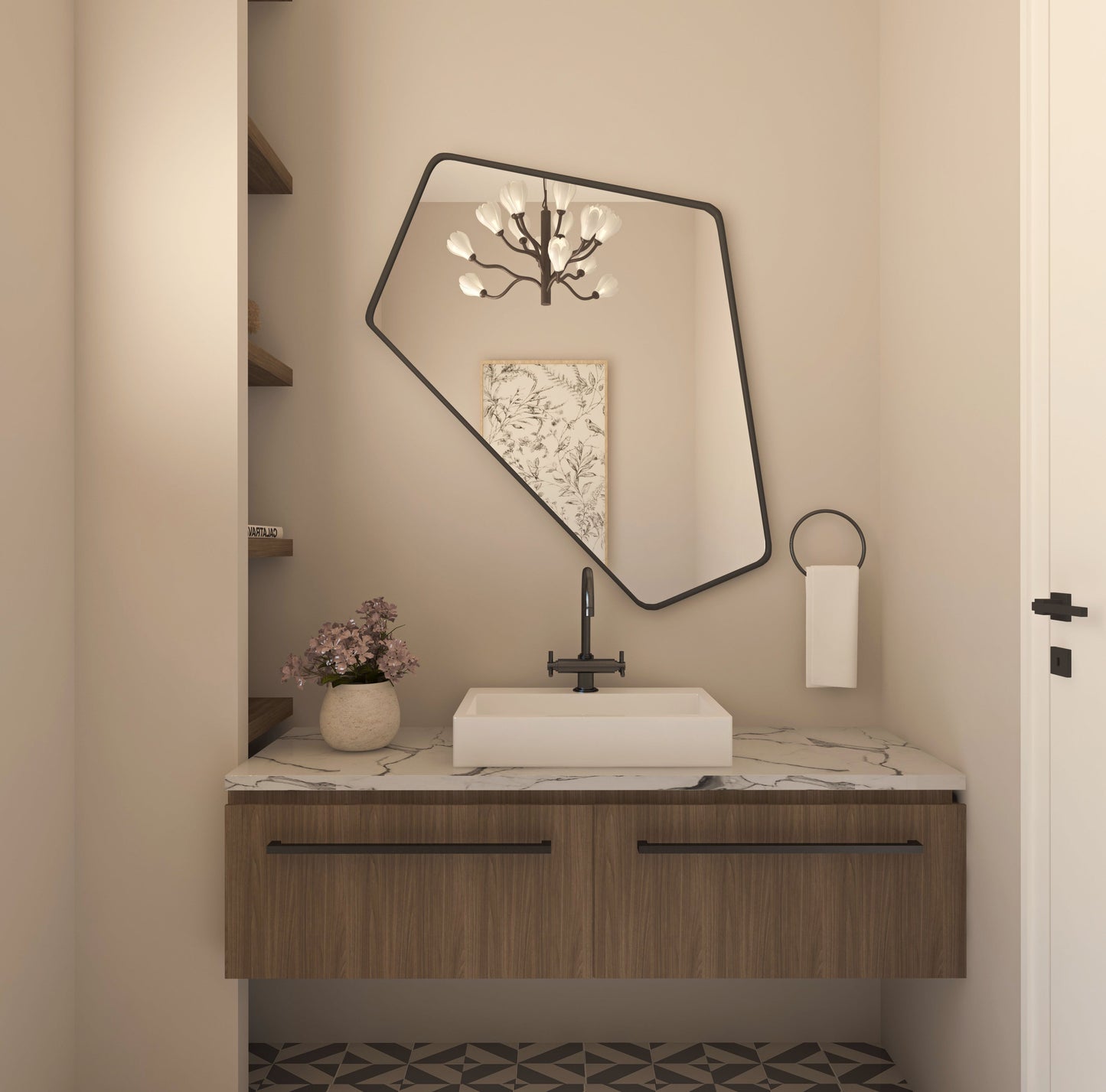 Irregular Angled Mirror