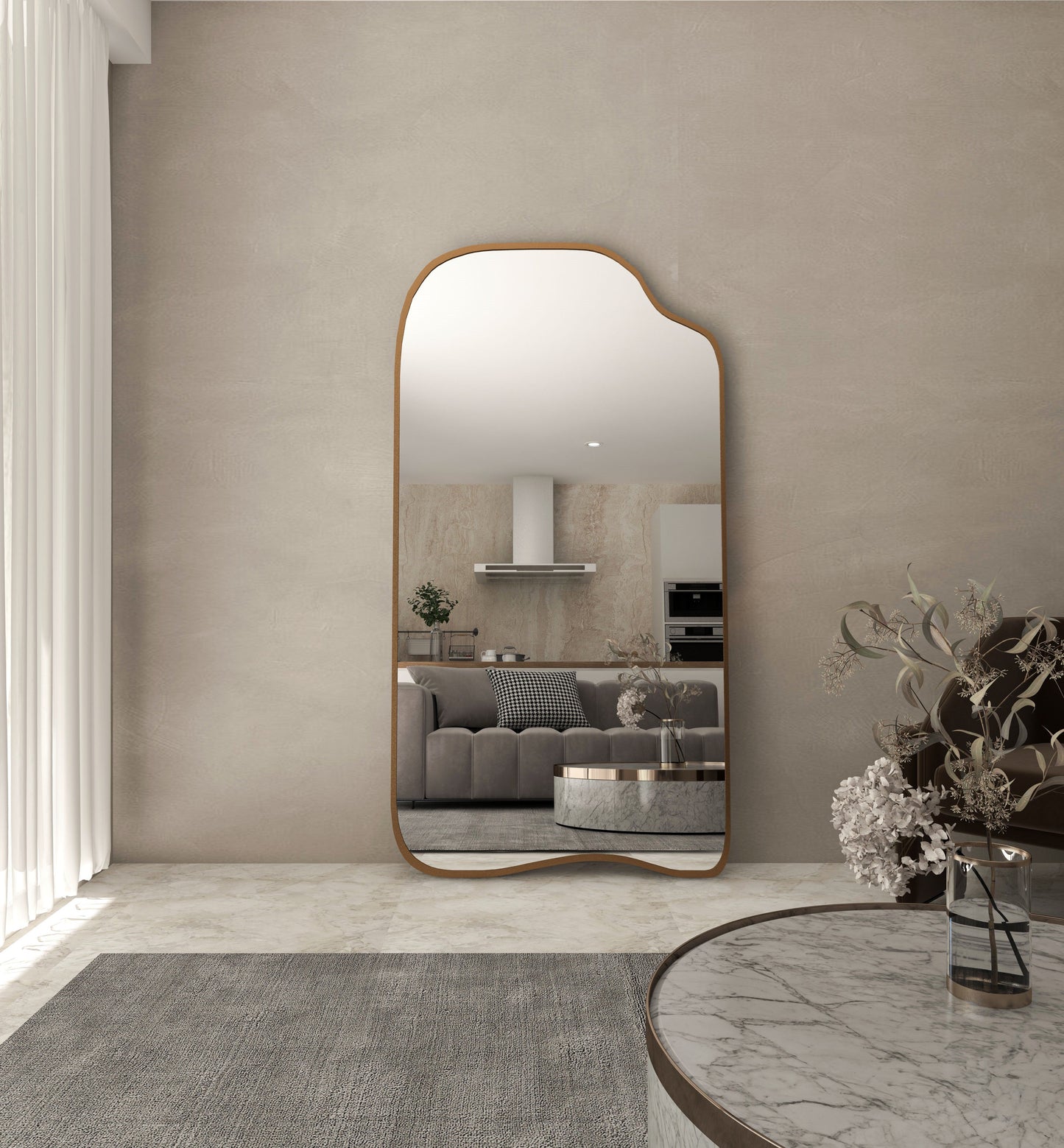 Asymmetrical Full Length Mirror Tall Body Mirror