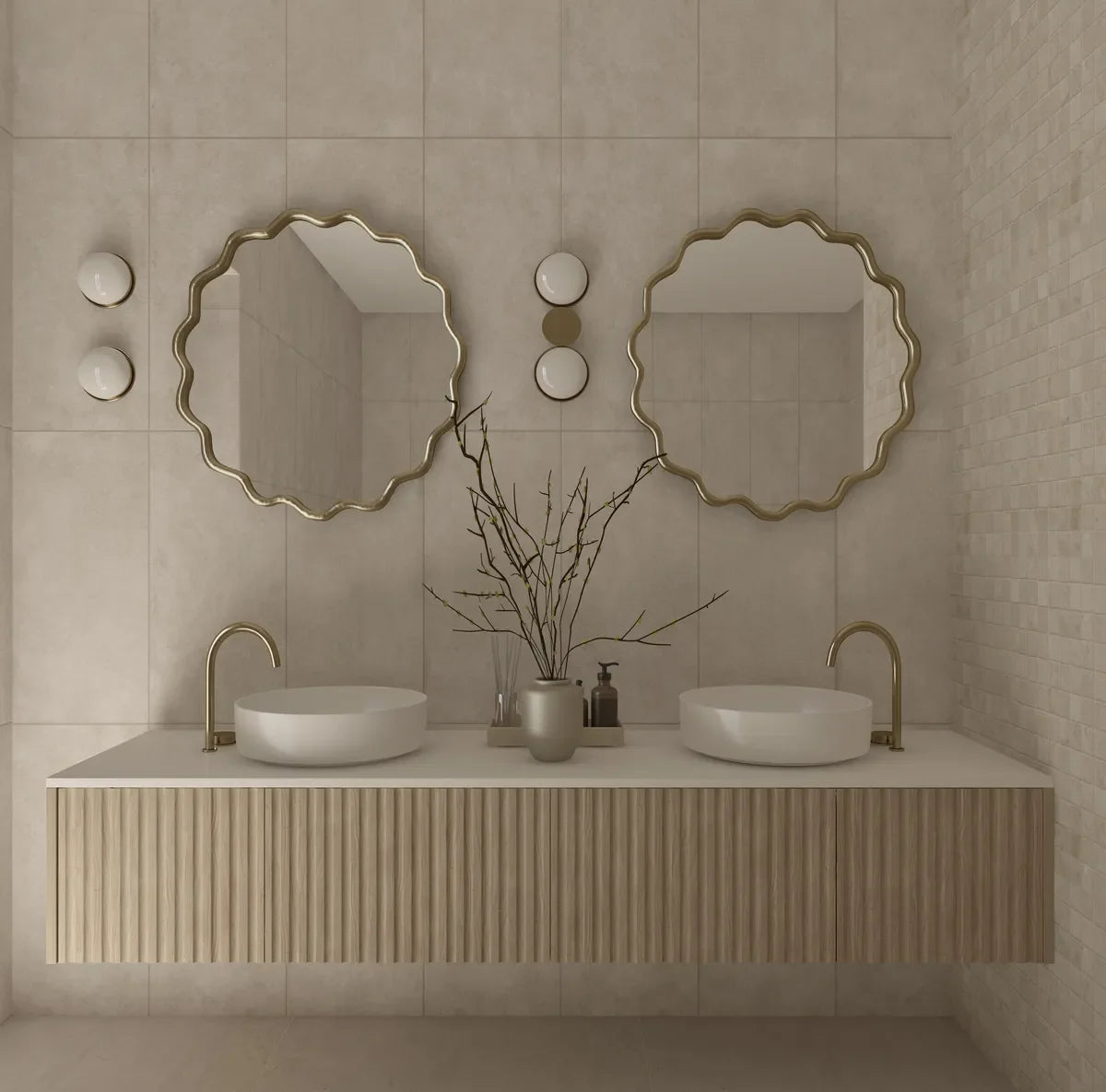 Orlando American Style Irregular Mirror - Unique Wall Mirror | Alpken