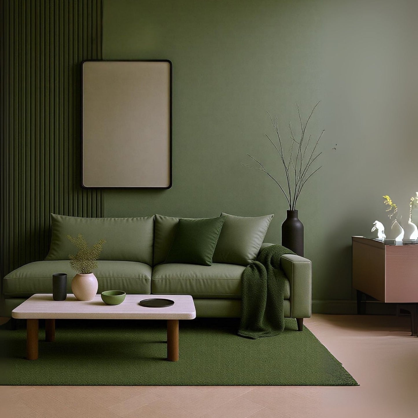 Rectangle Soft Detailed Wall Mirror - Elegant Decorative Mirror | Alpken