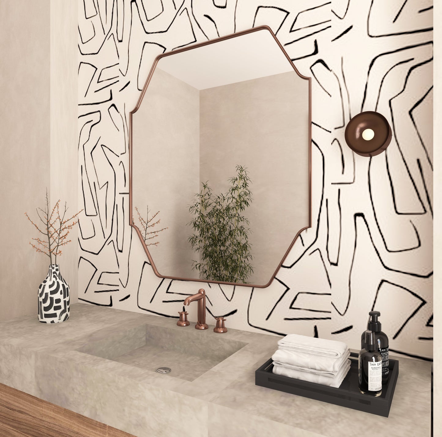 Architectural Unique Mirror Asymmetrical Wall Mirror