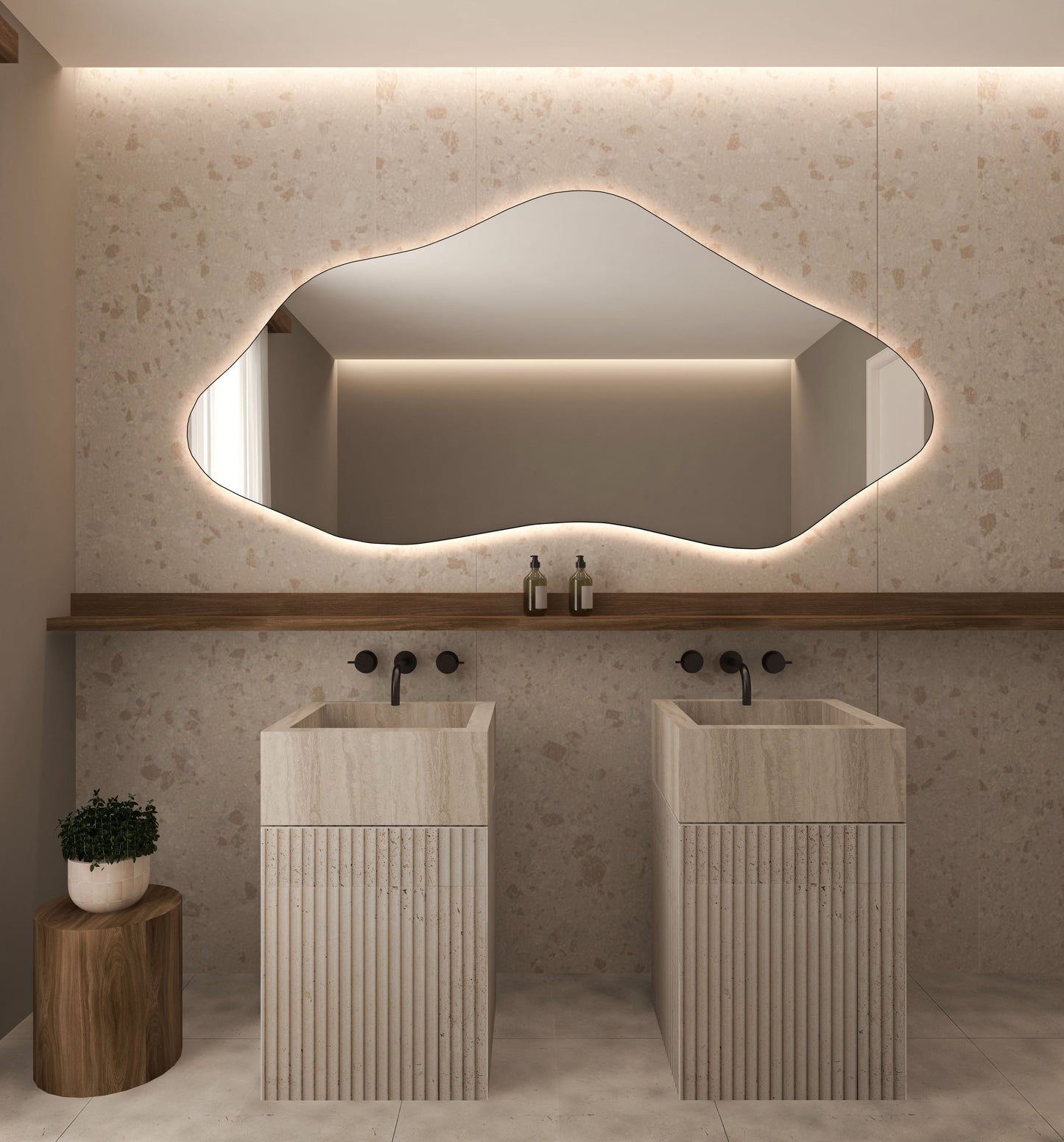 Bilbao Bathroom Mirror - Asymmetrical Irregular Wall Mirror