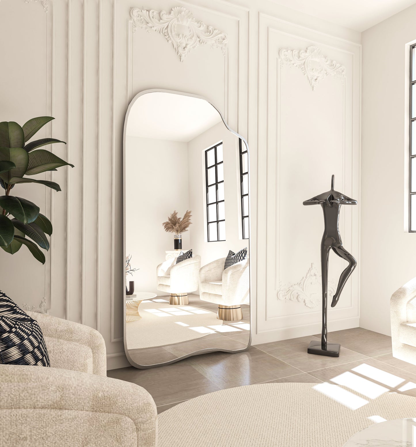 Asymmetrical Full Length Mirror Tall Body Mirror