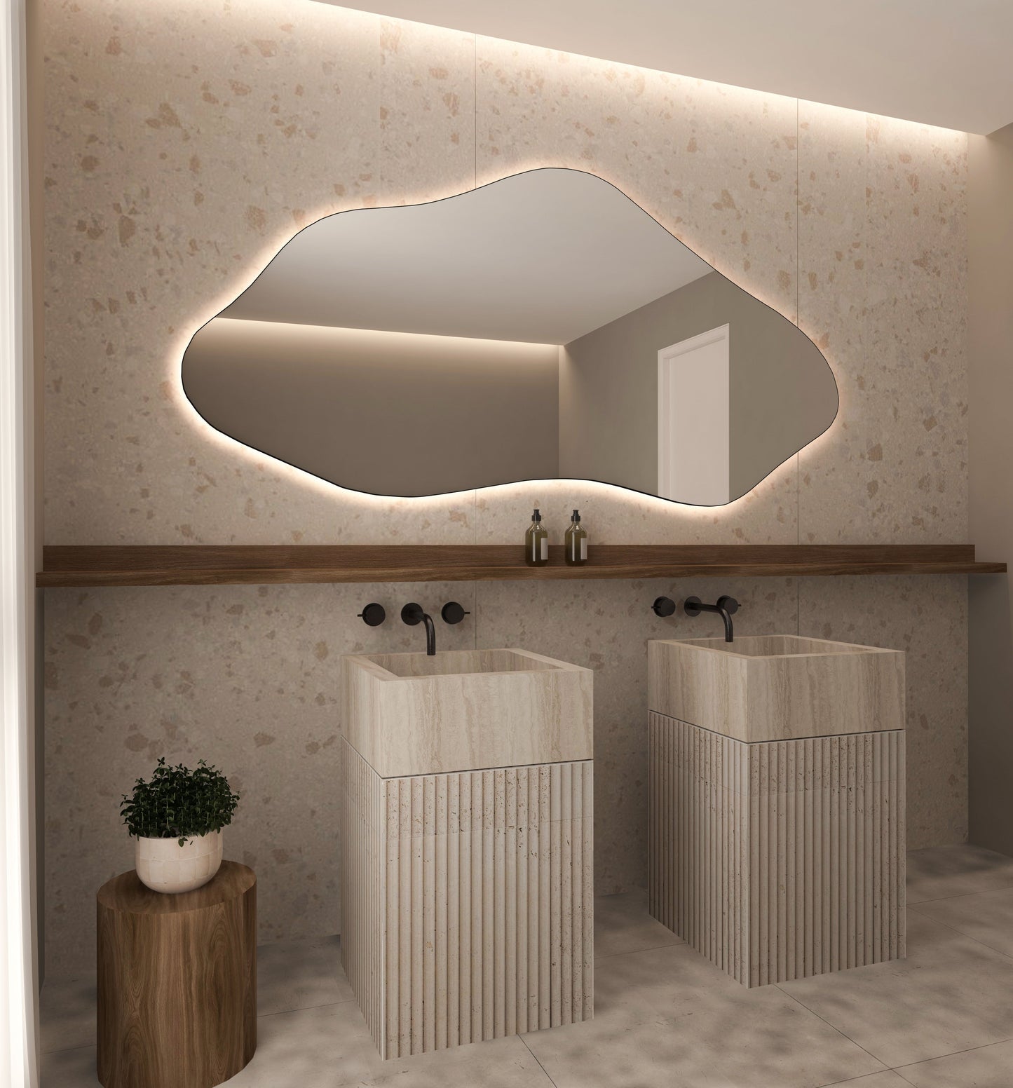 Bilbao Bathroom Mirror - Asymmetrical Irregular Wall Mirror