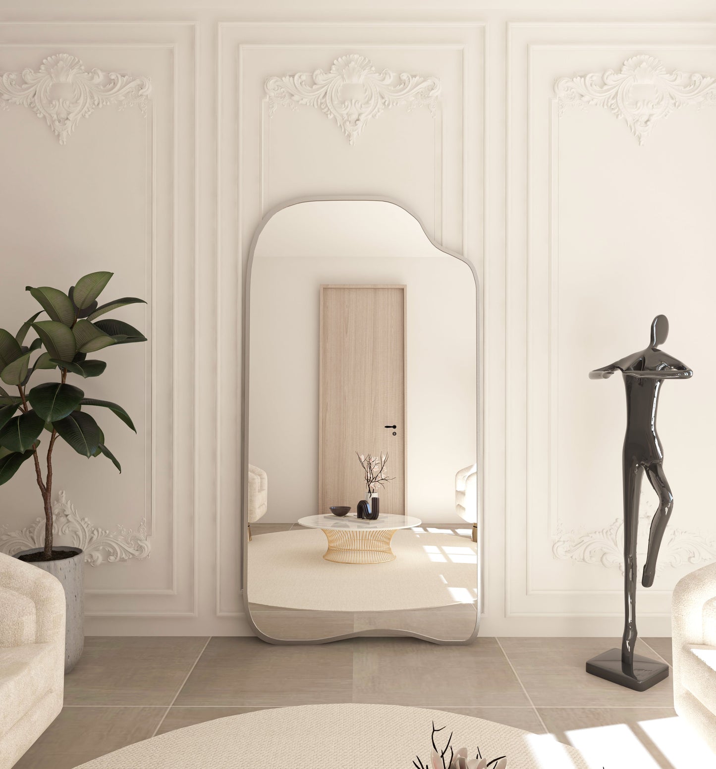 Asymmetrical Full Length Mirror Tall Body Mirror
