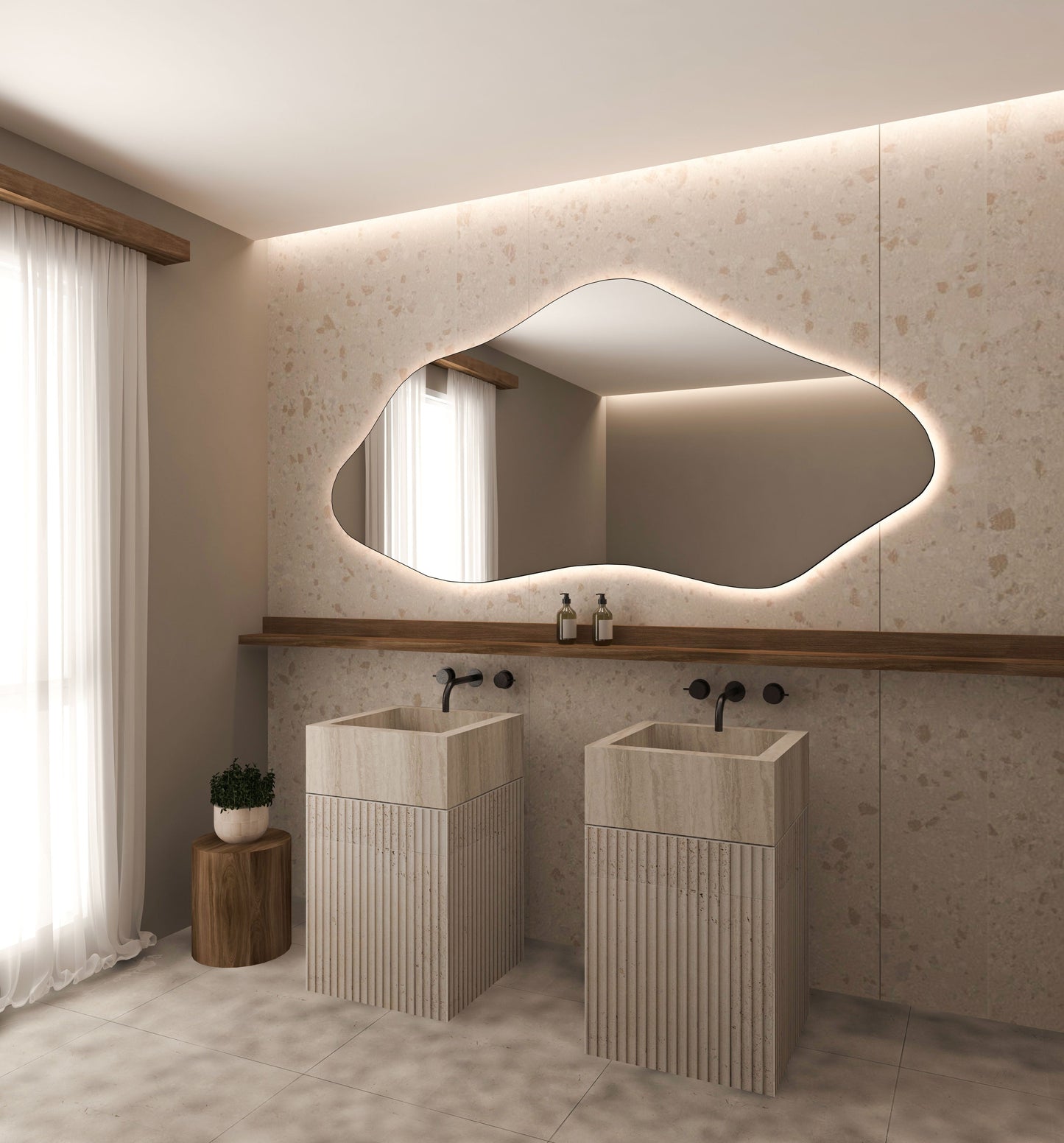Bilbao Bathroom Mirror - Asymmetrical Irregular Wall Mirror