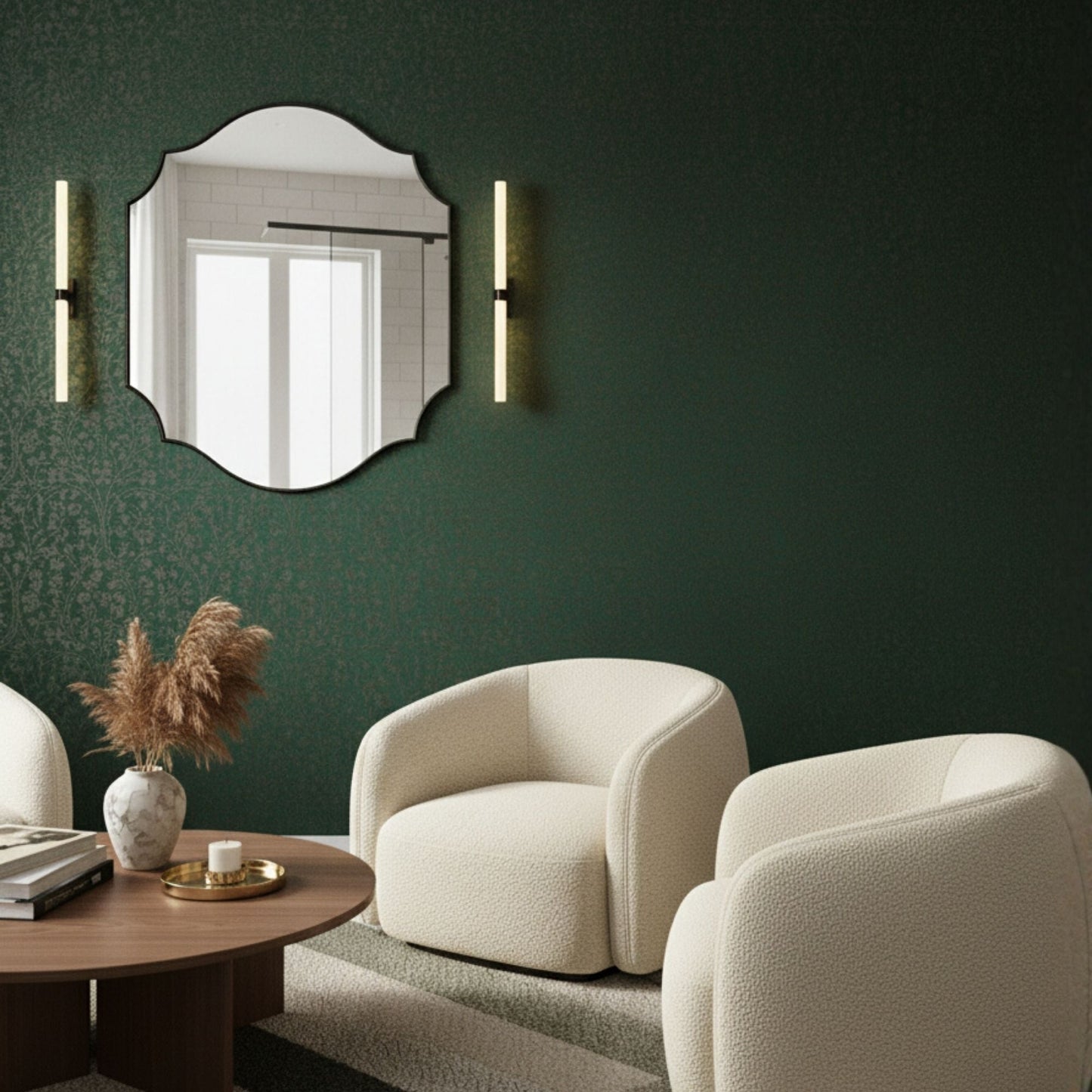 Lefke Asymmetrical Mirror - Handmade Irregular Wall Mirror