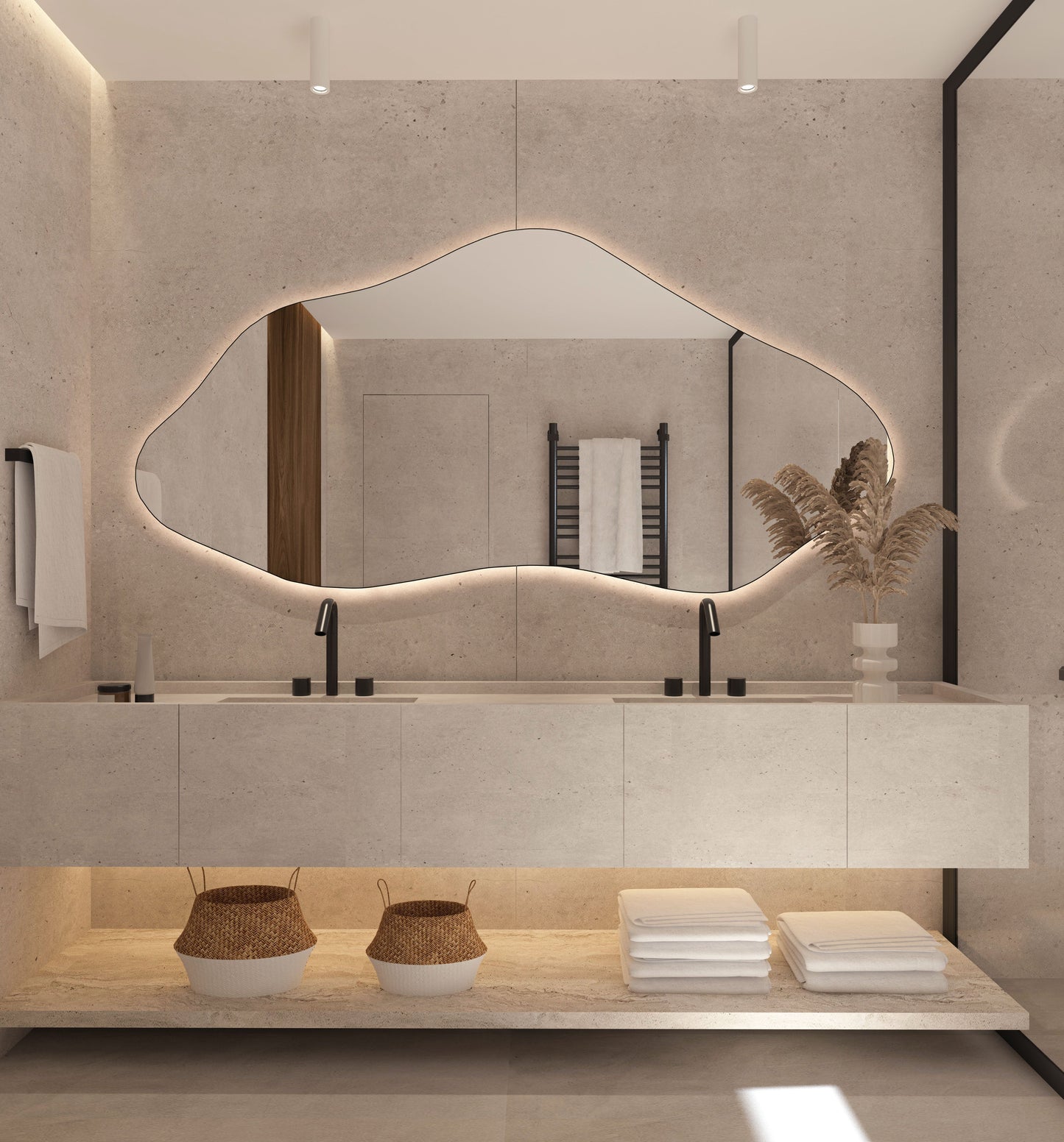 Bilbao Bathroom Mirror - Asymmetrical Irregular Wall Mirror