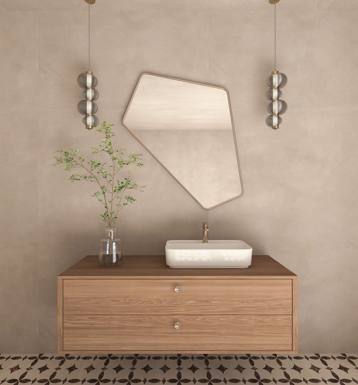 Irregular Angled Mirror