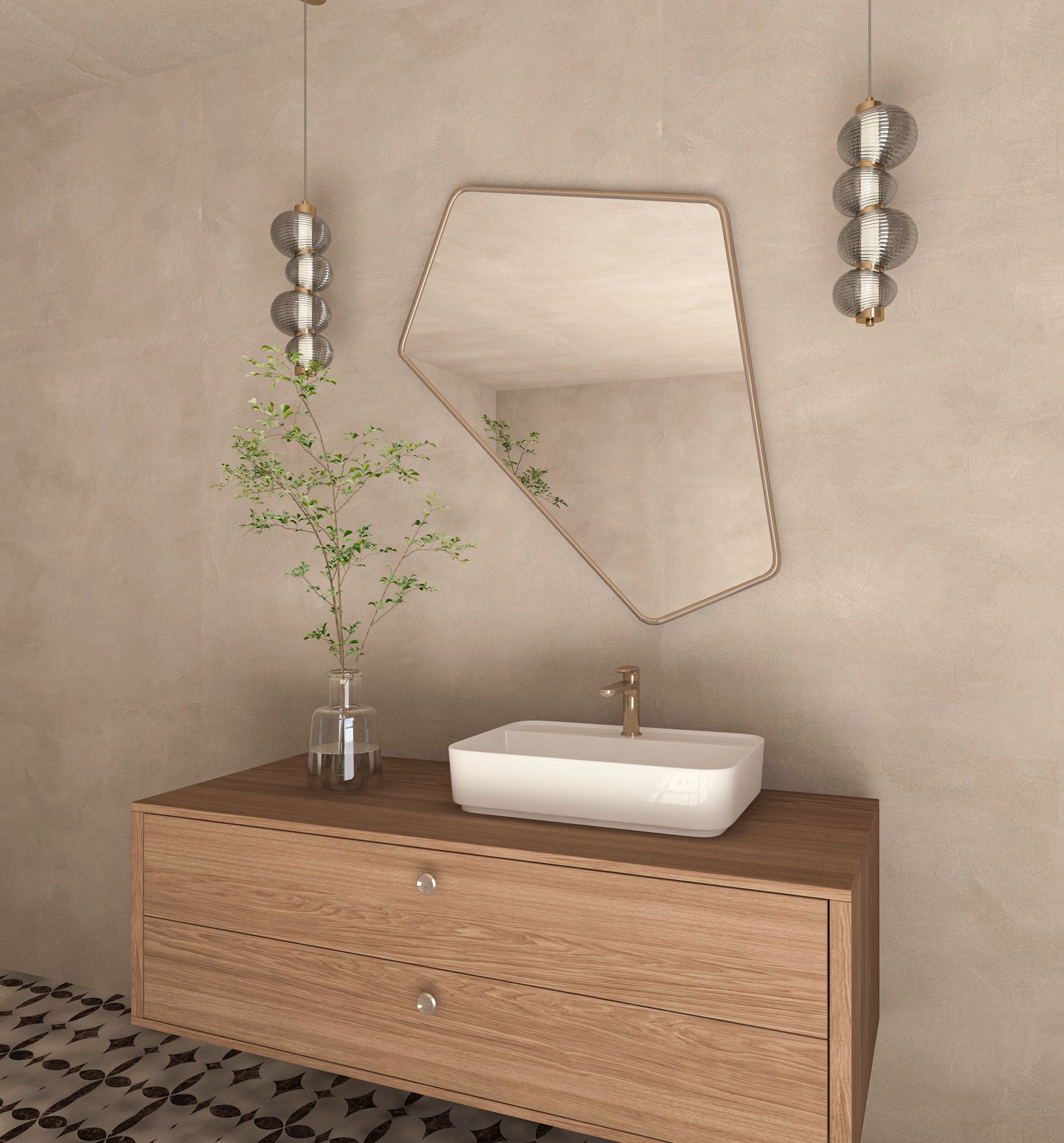 Irregular Angled Mirror