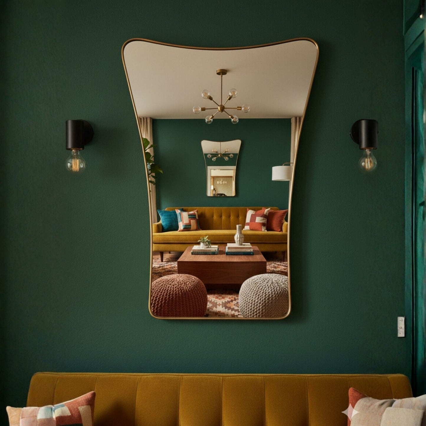 Iskele Asymmetrical Decor Mirror - Handmade Irregular Wall Mirror | Alpken