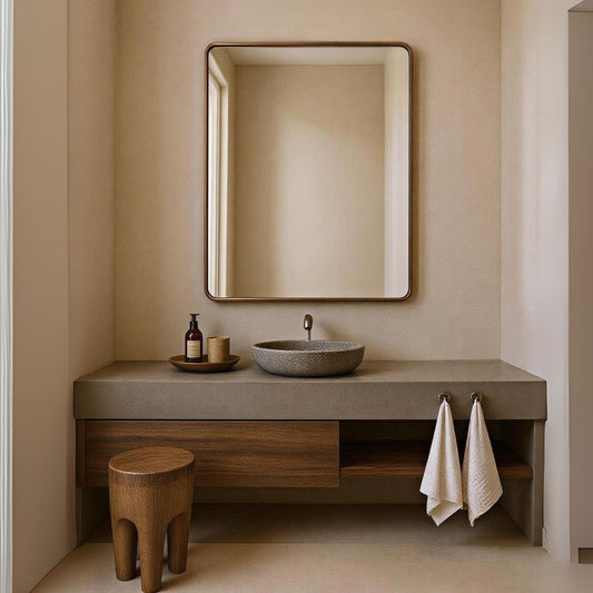 Rectangle Soft Detailed Wall Mirror - Elegant Decorative Mirror | Alpken