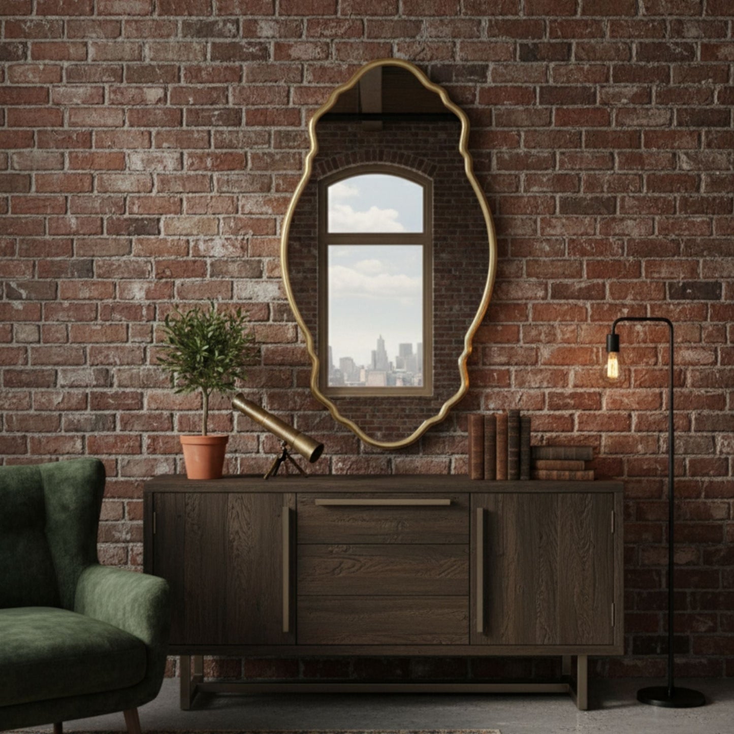 Foca Irregular Wall Mirror - Unique Asymmetrical Mirror | Alpken