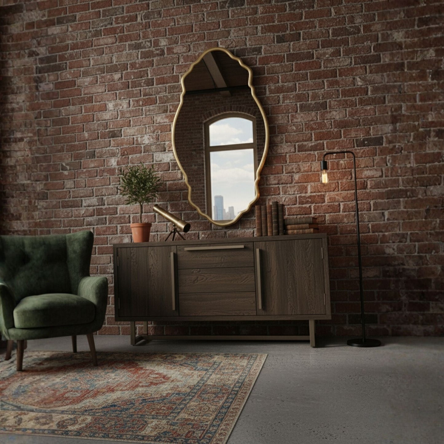 Foca Irregular Wall Mirror - Unique Asymmetrical Mirror | Alpken