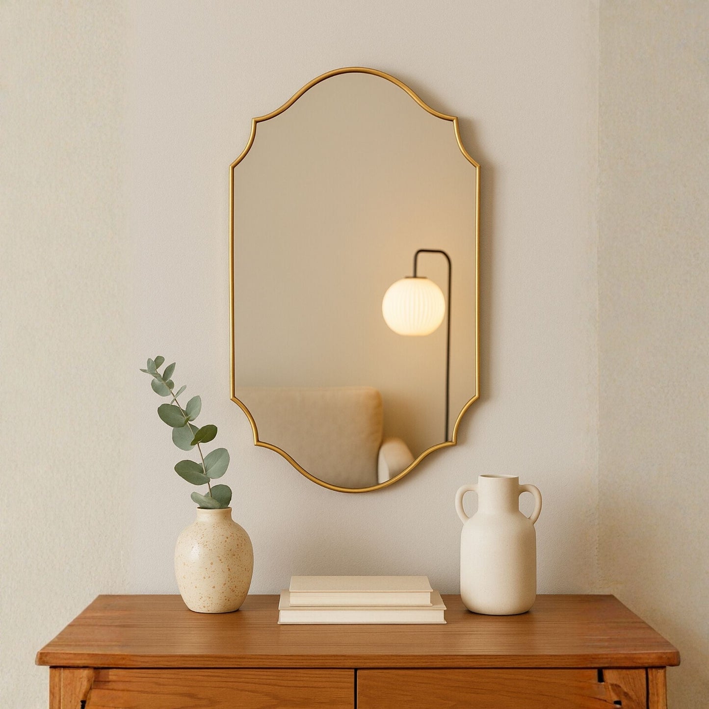 Lefke Asymmetrical Mirror - Handmade Irregular Wall Mirror