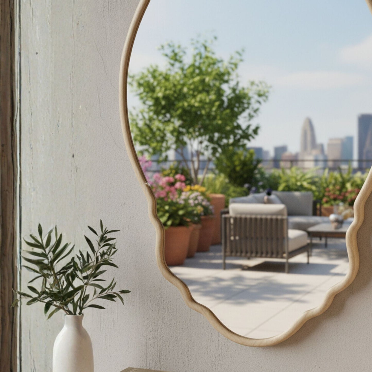 Foca Irregular Wall Mirror - Unique Asymmetrical Mirror | Alpken
