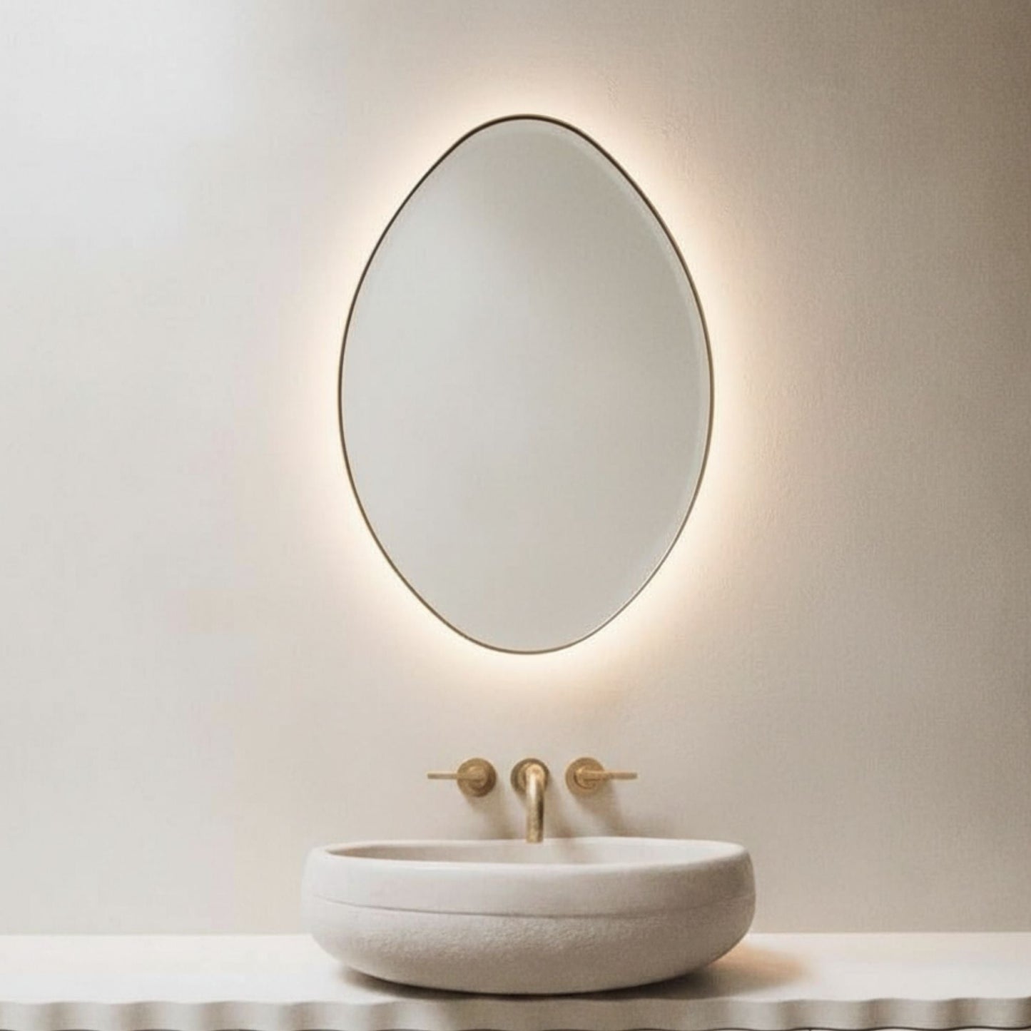 Jupiter Irregular Mirror Asymmetrical Design Led Mirror